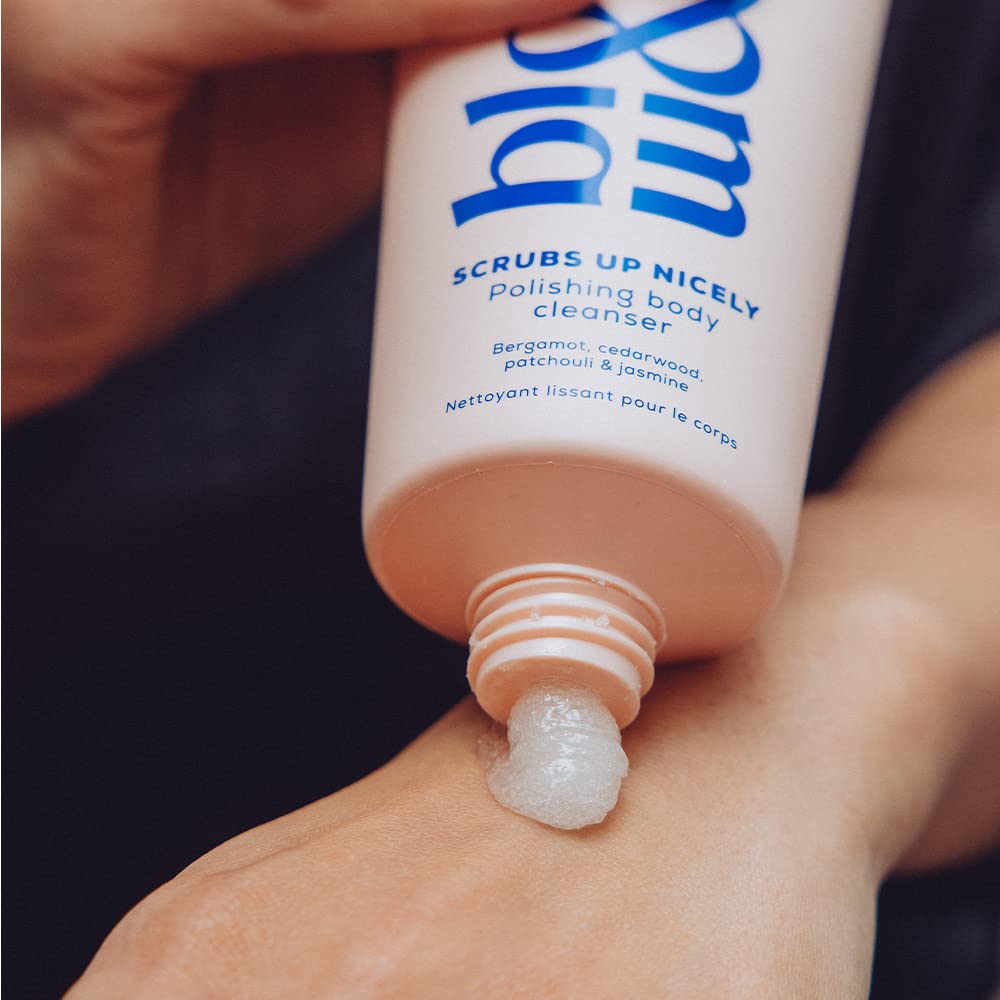 Bloom and Blossom Natural Exfoliating Body Scrub with Salicylic Acid - Gentle Polishing Cleanser for Smooth Skin | Perfect for Pre-Shave, Post-Workout & Dry Skin Care