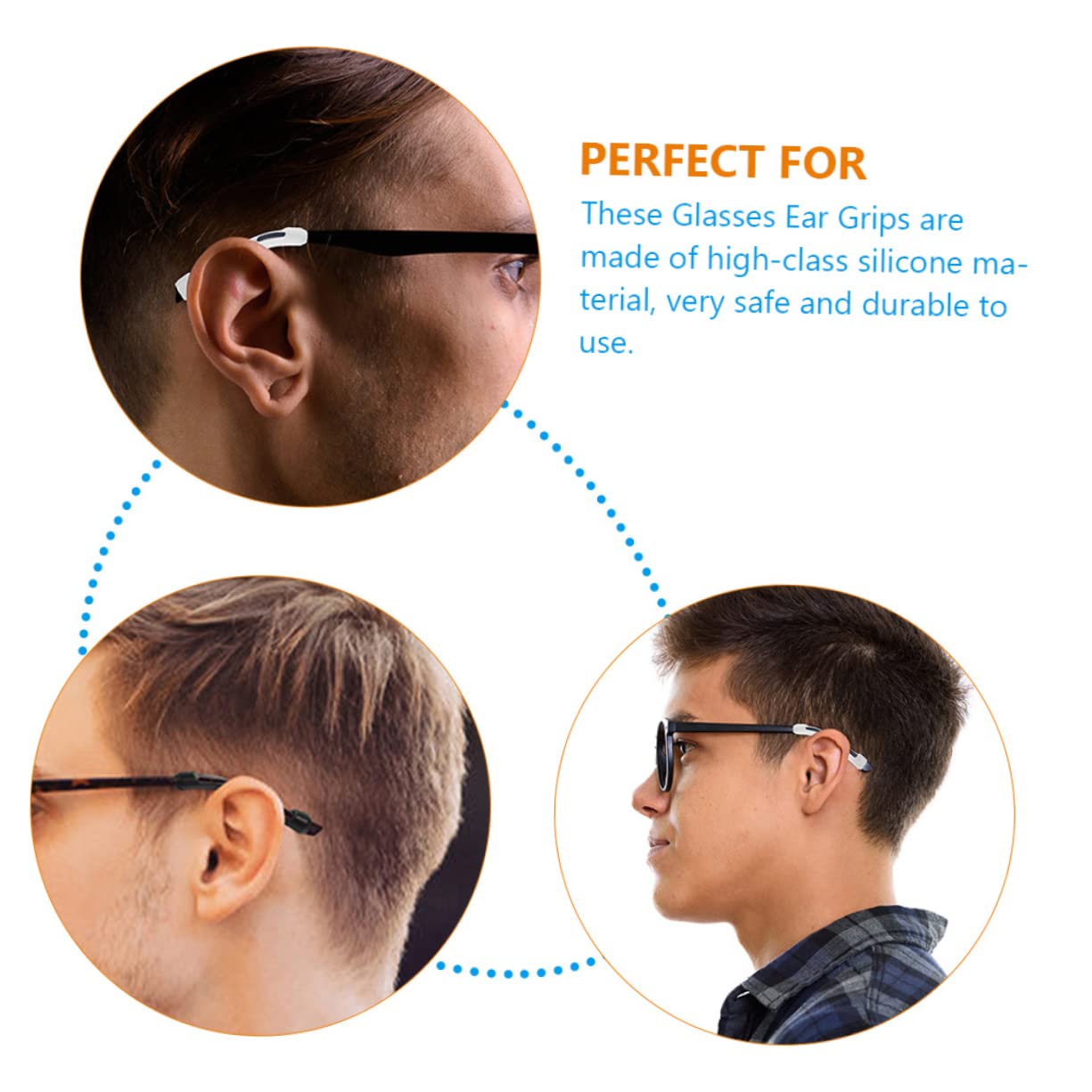 GLEAVI 20 Pairs Glasses Ear Grips - Anti-Slip Eyewear Holders for Sports & Exercise - Secure Fit for Running, Cycling & Active Lifestyles