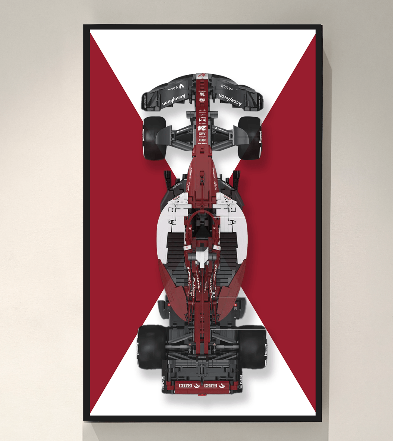 Alfa Romeo F1 Team ORLEN C42 C64005 Display Wall Mount - Premium Formula 1 Memorabilia for Home & Office Decor - Perfect for Racing Fans & Collectors