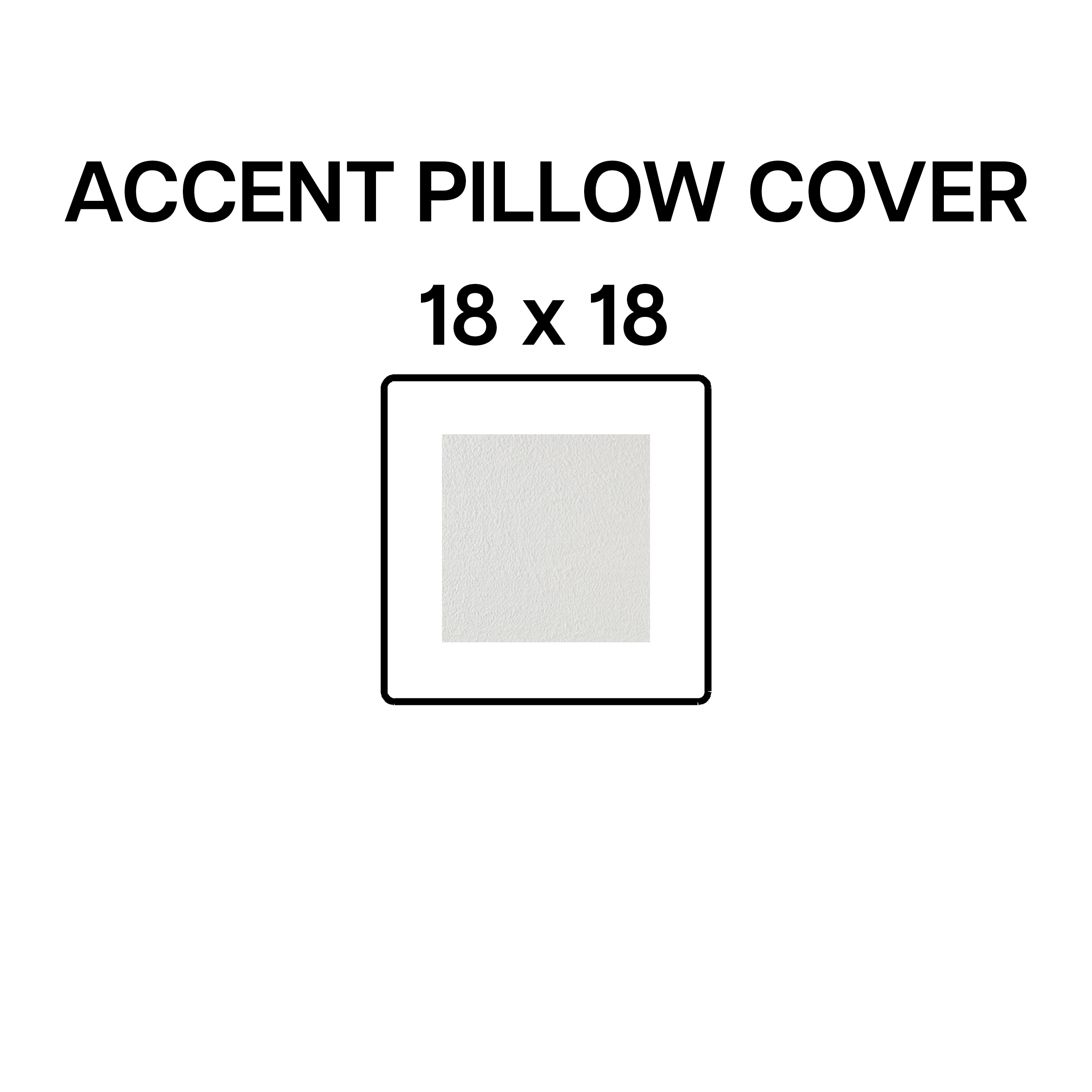 18x18 Inch Snow White Accent Pillow Cover - Soft Decorative Throw Pillow Case for Sofa, Bed, Couch - BP 641 100% Cotton Home Decor