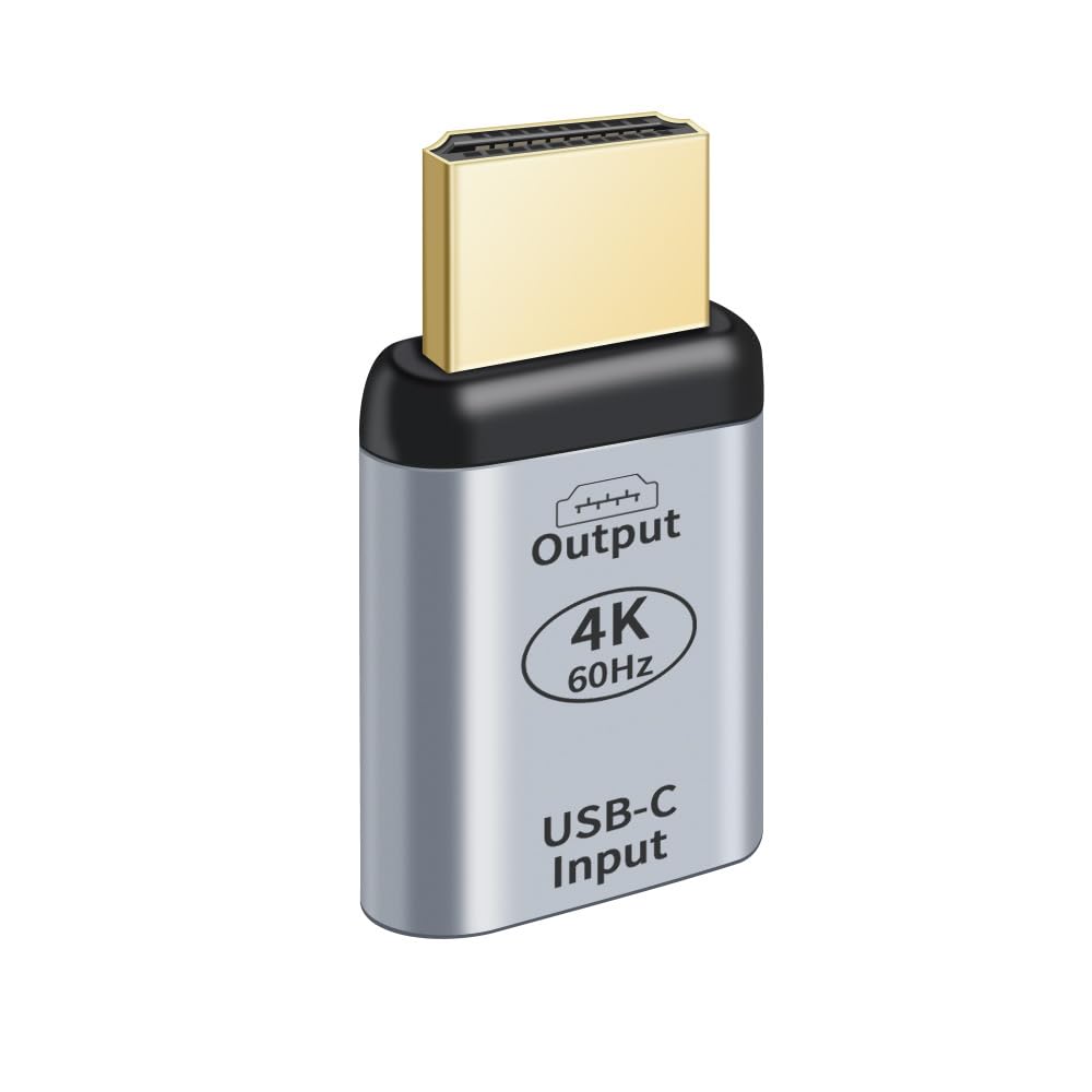 TEAFIRST USB 3.1 Gen 2 Type C to HDMI Adapter, USB-C Female to HDMI 2.0 Male Converter, 4K@60Hz Ultra HD Video Output - Perfect for MacBook, Chromebook, Laptop & TV Screen Mirroring