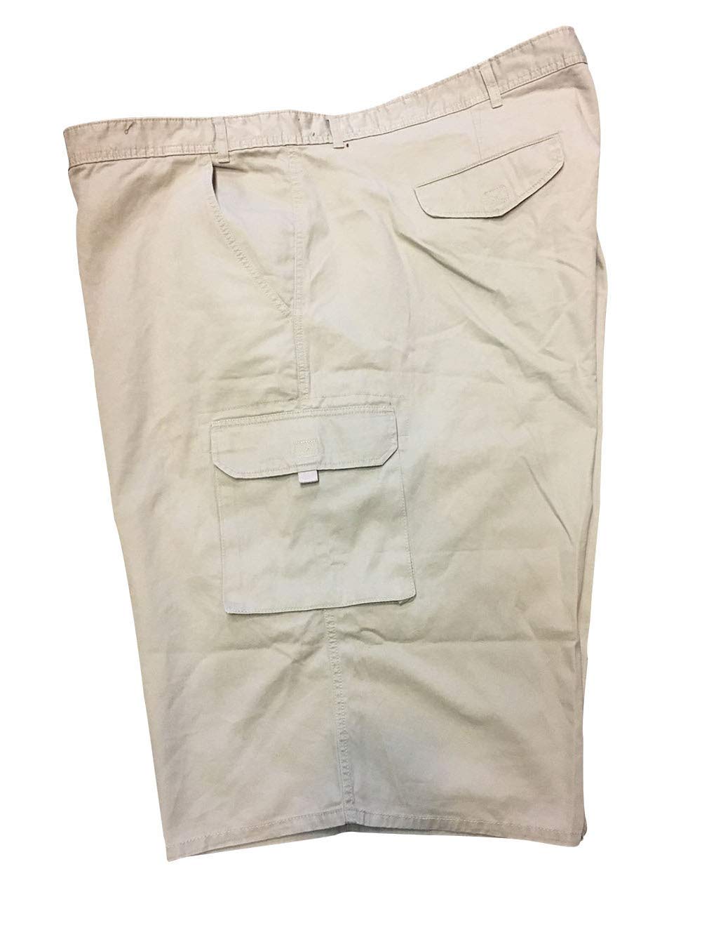 Extra Large Soft Wash Tan Cargo Shorts for Men - Sizes 64 & 68 - Comfortable Outdoor Workwear for Hiking, Camping & Casual Wear