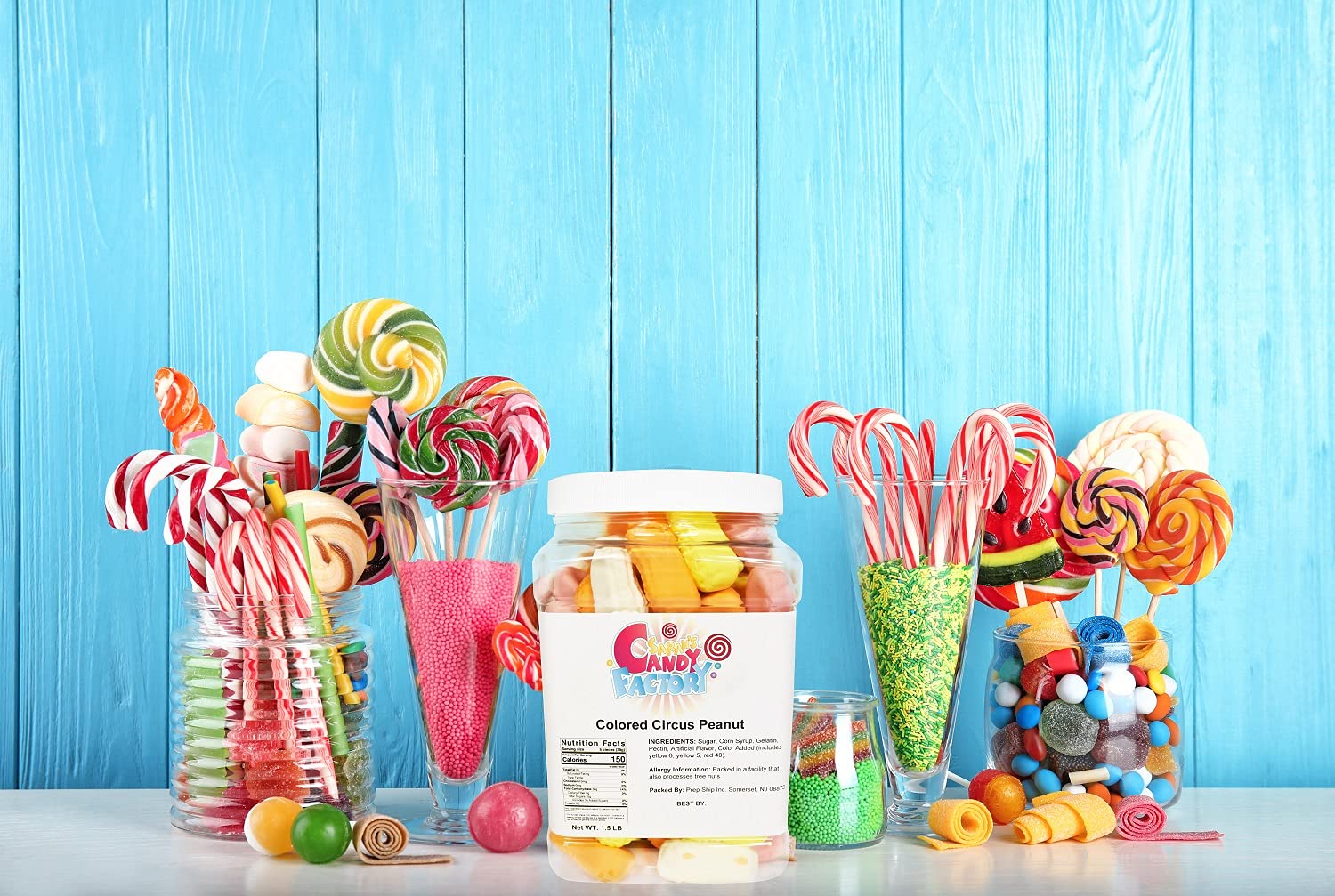Spangler Retro Circus Peanuts Marshmallow Candy - Assorted Flavors in Resealable Jar (1.5 lbs) | Classic American Treat for Parties, Movie Nights & Nostalgic Gift Giving
