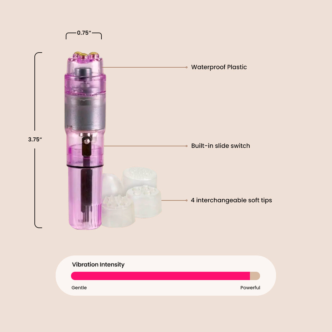 Dr. Laura Berman® Athena™ Waterproof Mini Massager - Perfect for Relaxation, Stress Relief & Intimate Moments at Home or Travel
