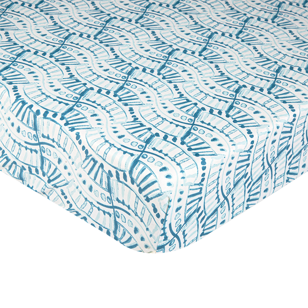 Soft & Breathable Crane Baby Crib Sheets - 100% Organic Cotton Fitted Crib Sheets for Nursery, Toddler & Infant Beds - Perfect for Daycare, Home Nursery & Travel Cribs