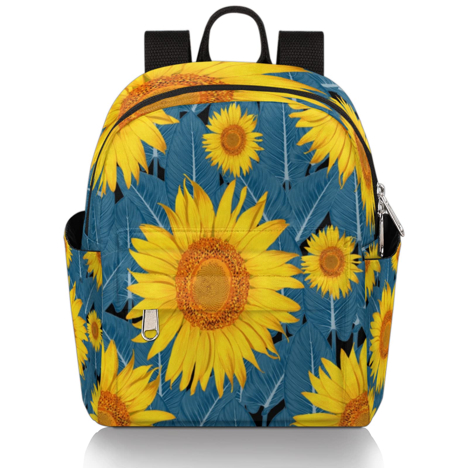 **Mini Backpack for Women - Cute Small Travel Backpack with Palm Leaf & Sunflower Design, Lightweight Shoulder Bag for Girls, Teens, School, Daypack - Perfect for Casual Outings, Travel & Daily Use**