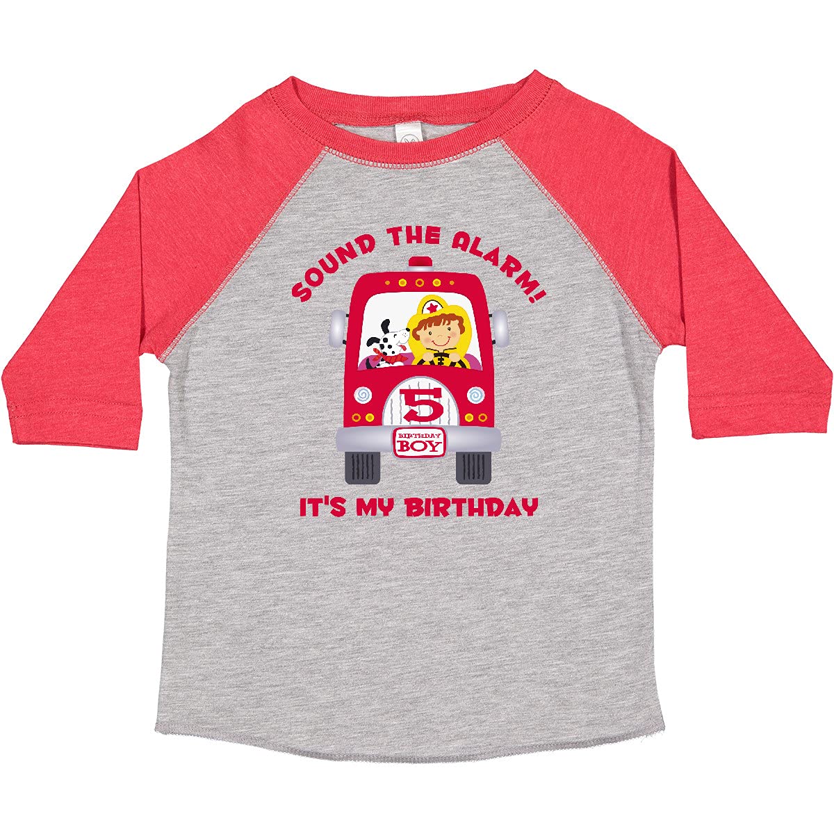 Fire Truck 5th Birthday Shirt for Boys - Cool Toddler T-Shirt for Kids Party, School & Playtime