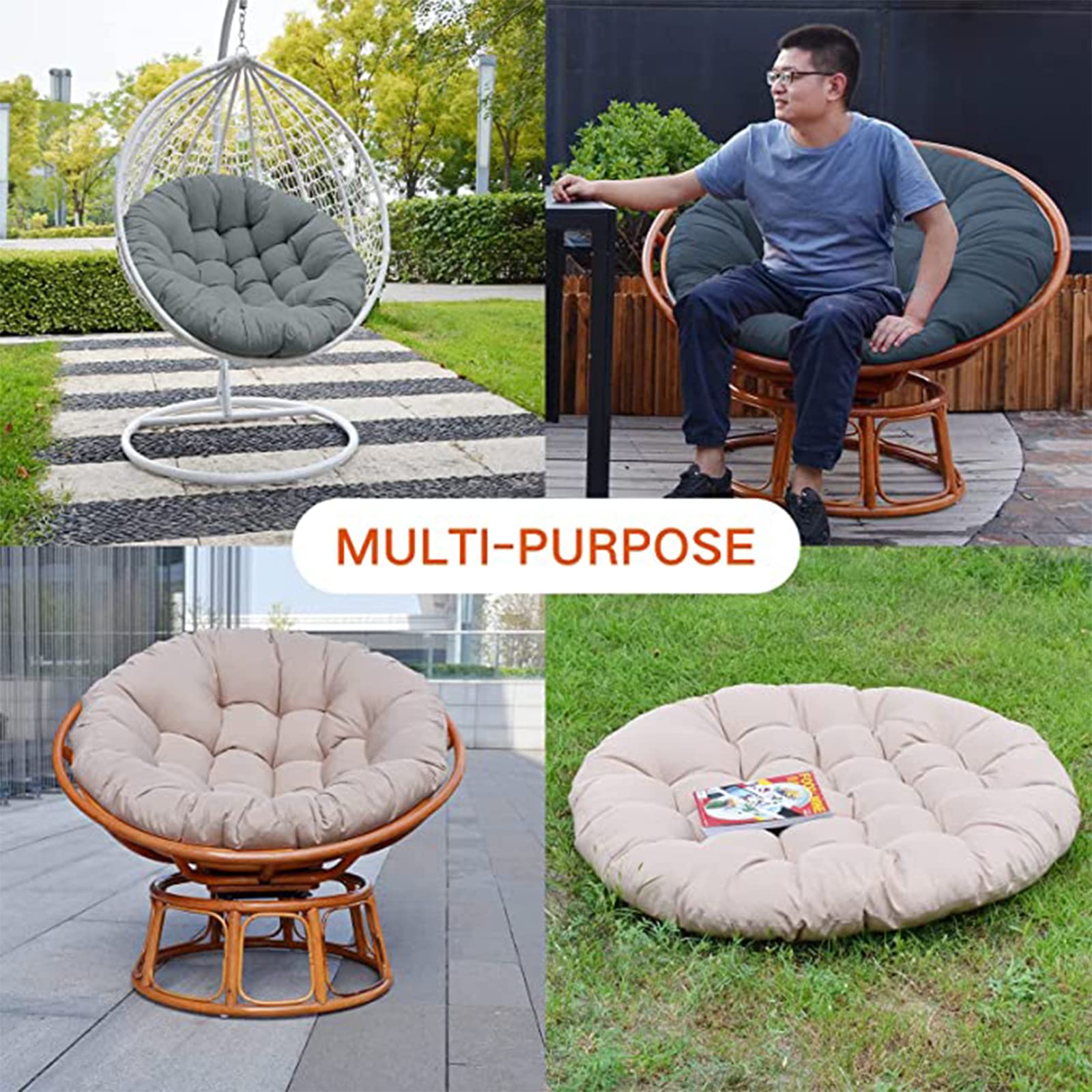 Premium Thick Papasan Chair Cushion - 47
