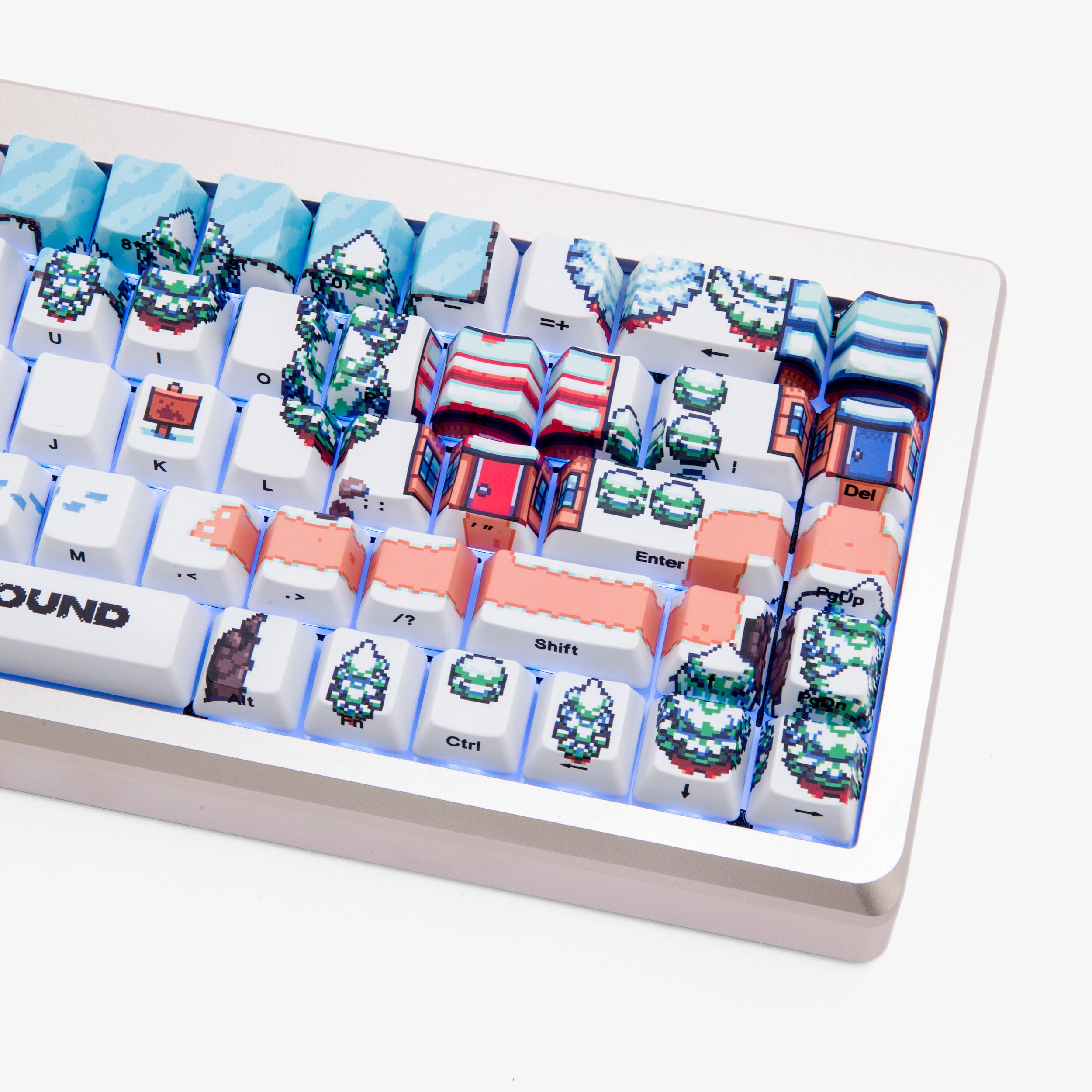 Higround 2 Summit 65 Mechanical Gaming Keyboard - Snow White | RGB Backlit, Hot-Swappable Switches | Perfect for Esports, Streaming & Office Work