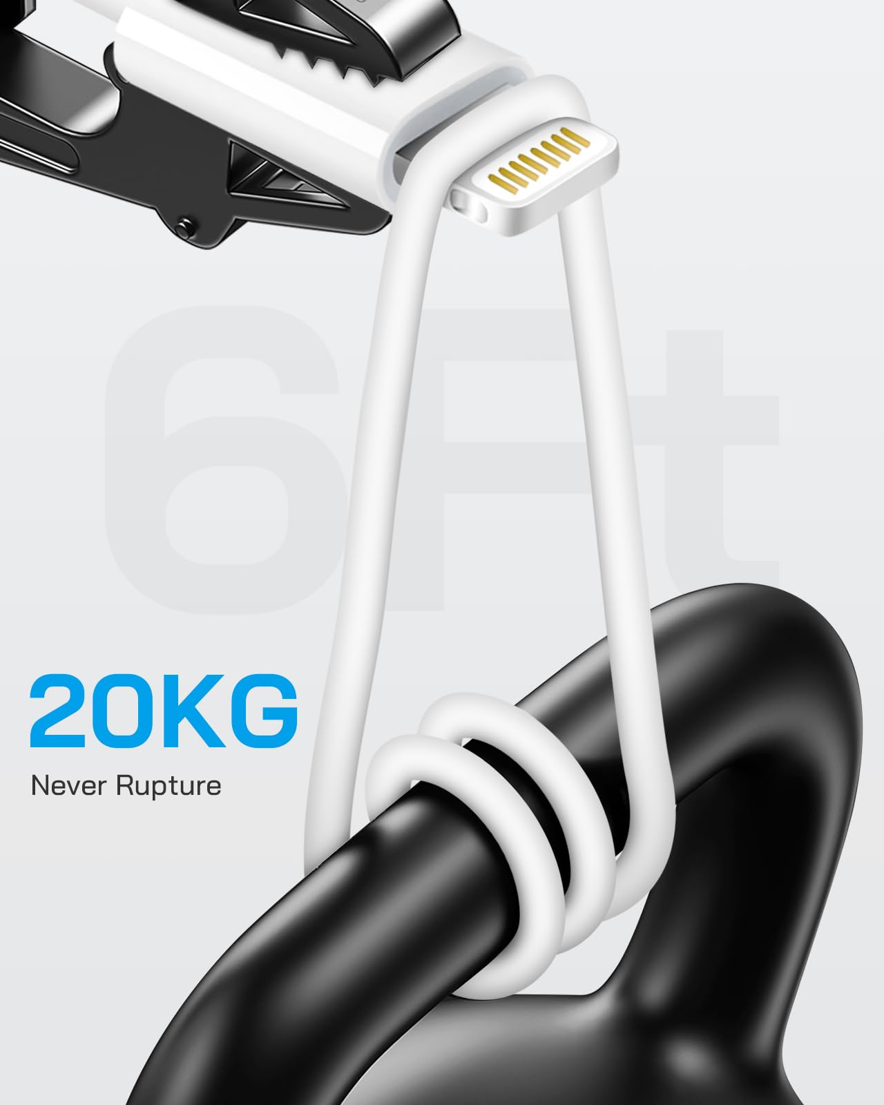 MFi Certified iPhone Lightning Charger Cable 6ft - Fast Charging USB Cord for iPhone 14/13/12/11 Pro/Pro Max/SE 2022/8/7/XS/XR/X & iPad (4-Pack) - Perfect for Home, Office, Travel & Car Charging