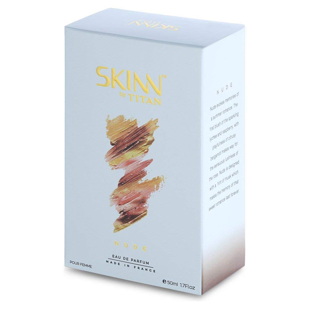 Skinn by Titan Nude Long Lasting Eau De Parfum for Women - 50ml Floral Fresh Fragrance | Premium Perfume for Daily Wear & Special Occasions | Perfect Gift for Her | Office, Date Night & Everyday Elegance