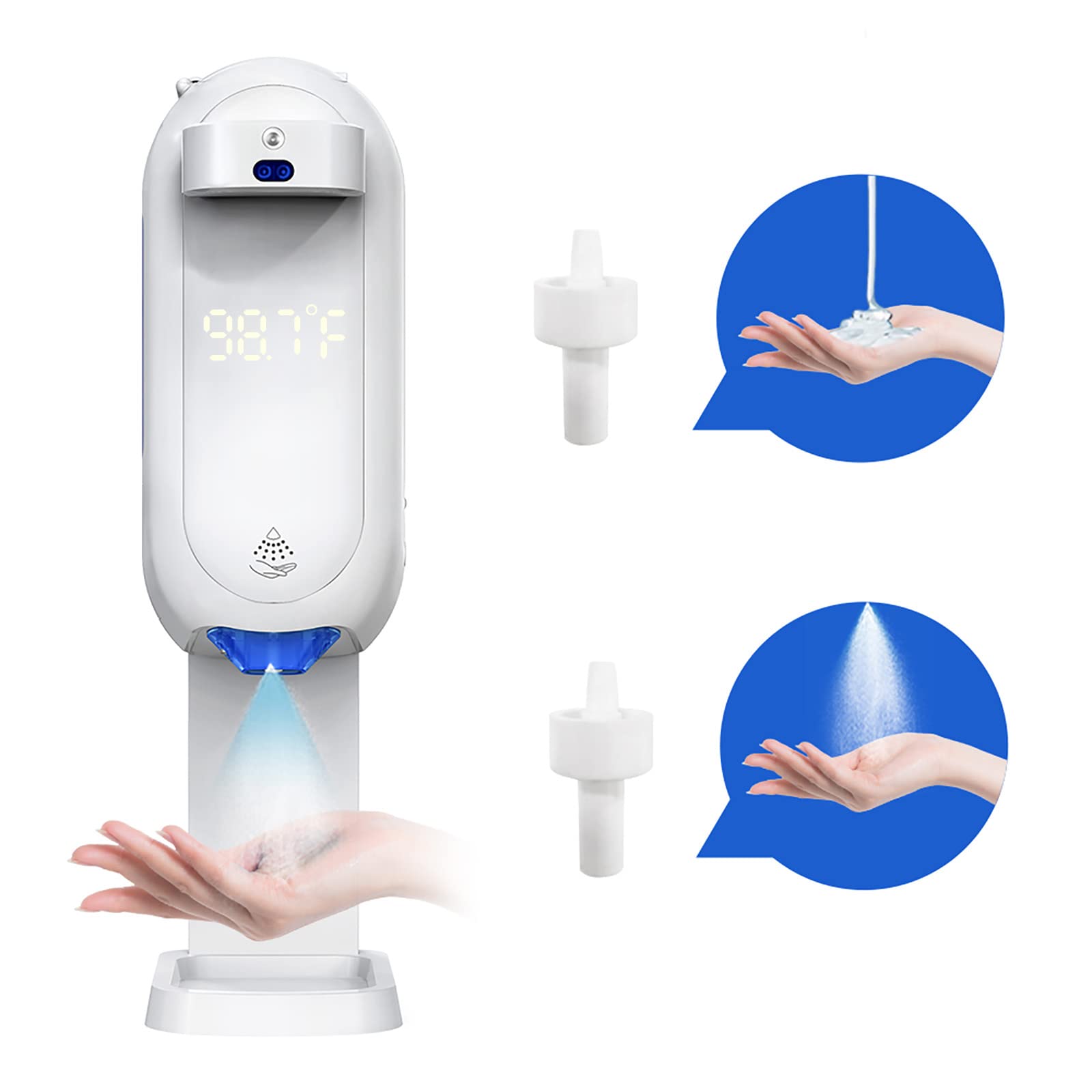 Lien L5 Plus Automatic Touchless Hand Sanitizer Dispenser - 1100ML Large Capacity Soap Dispenser with Infrared Sensor, Wall Mount or Countertop Installation for Home, Office, Restaurant & Public Spaces - Ideal for Bathroom, Kitchen, Hospital & High-Traffic Areas