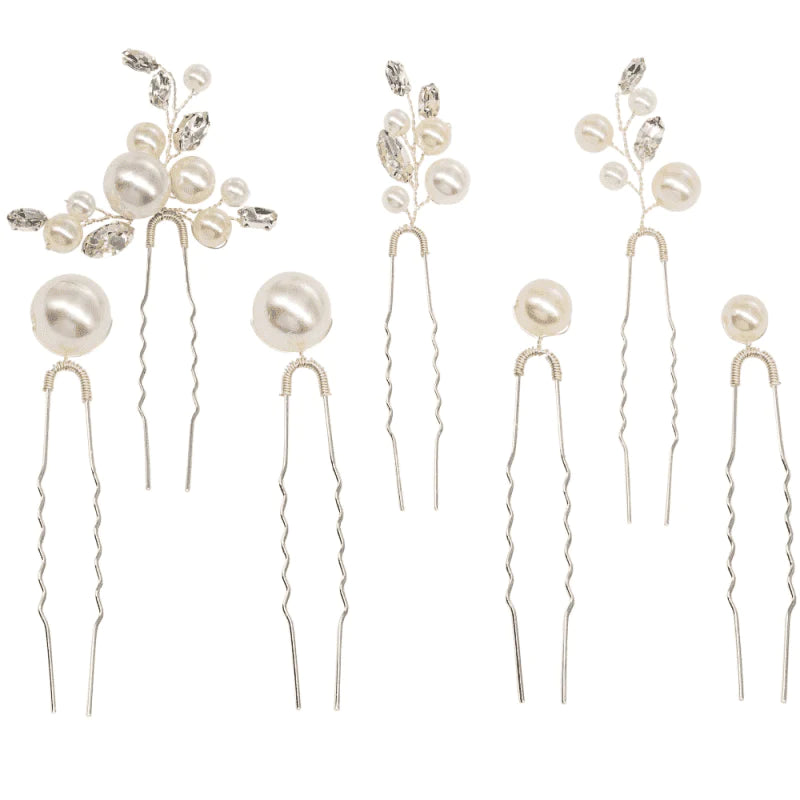 Elegant Bridal Hair Pins with Pearls & Crystals - Wedding Hair Accessories for Brides, Bridesmaids & Special Occasions | Perfect for Weddings, Prom & Formal Events