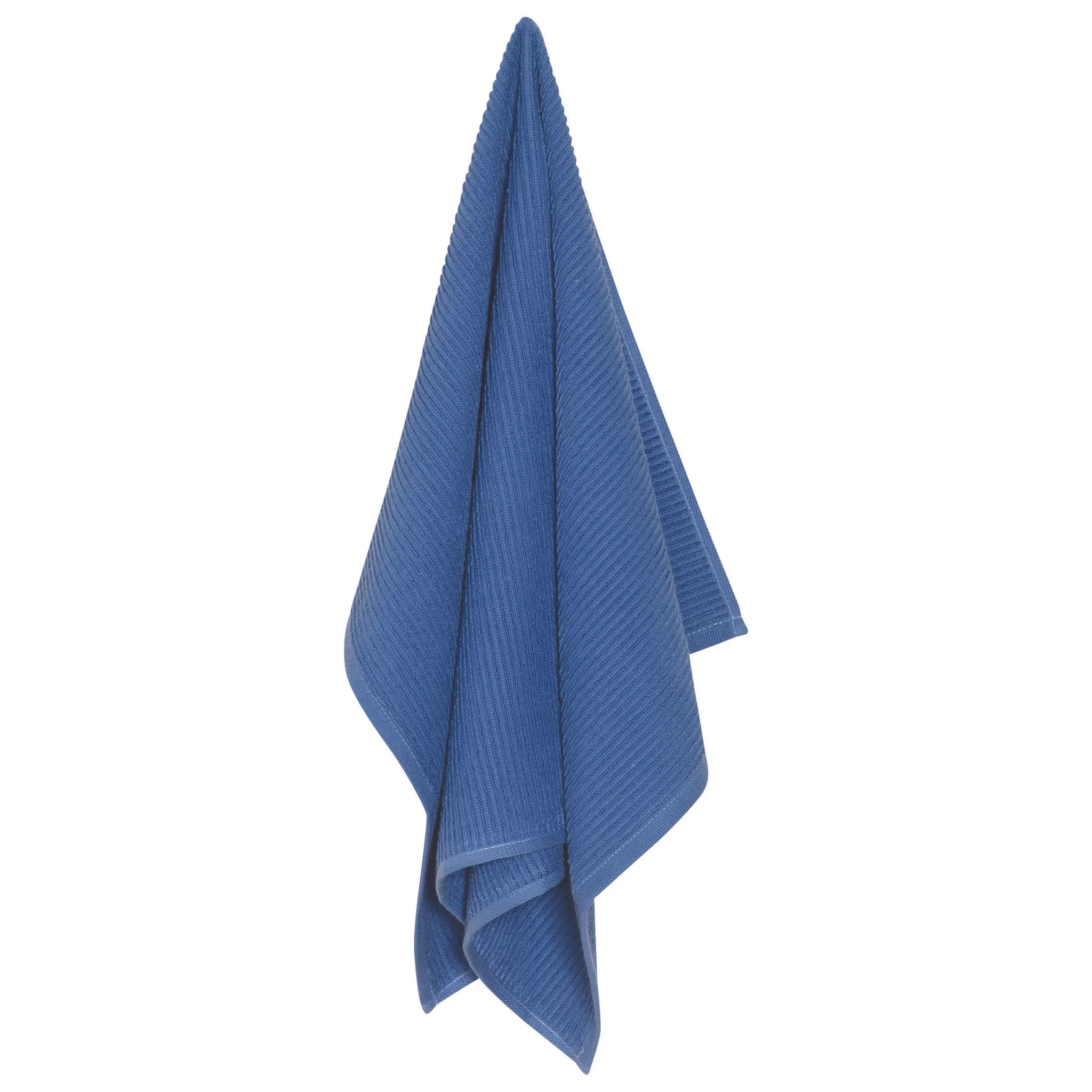 Premium Danica Ripple Terry Cotton Dish Towel - Super Absorbent & Quick Drying - Royal Blue - Perfect for Kitchen, Dish Drying & Hand Towel Use