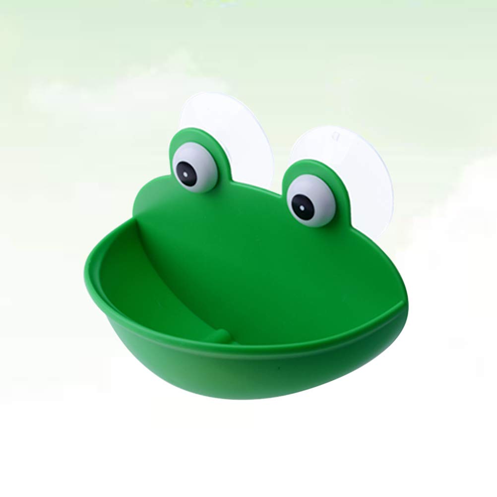 Wall Mount Soap Dish with Suction Cup - Cabilock Frog Shaped Soap Holder for Bathroom, Kitchen Sink | Durable Vacuum Container for Bar Soap Storage (Perfect for Showers, Vanities & Wet Areas)