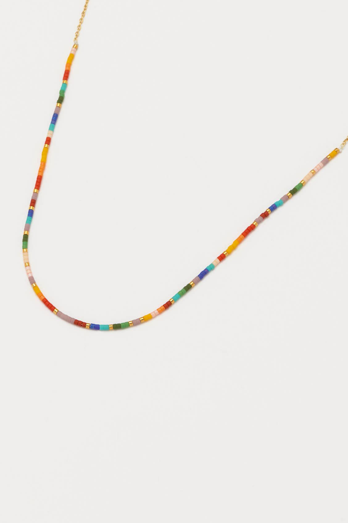 Rainbow Beaded Necklace for Women - Colorful Bohemian Handmade Jewelry - Perfect for Festivals, Parties & Everyday Wear