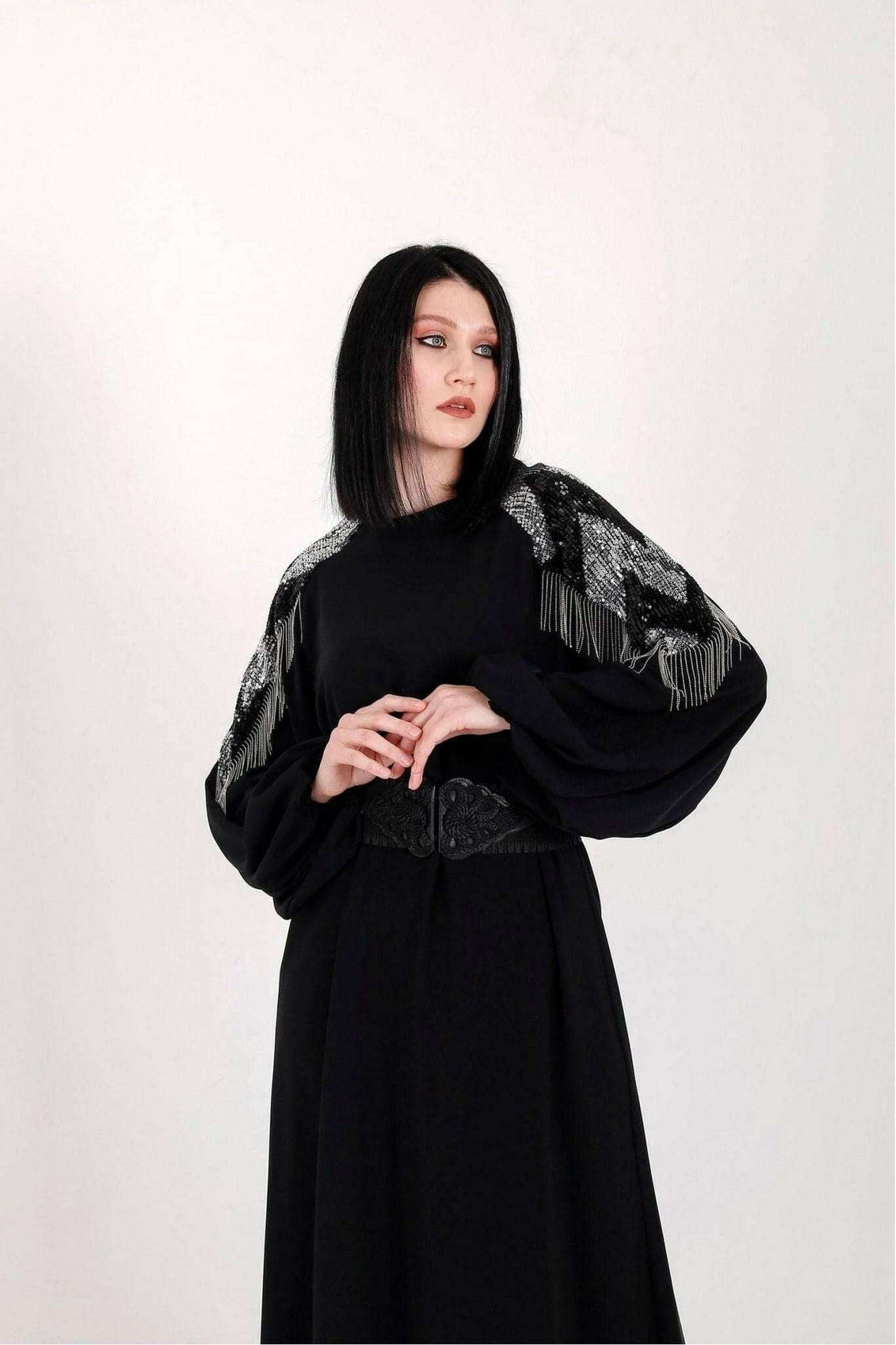 Lara Long Maxi Abaya - Elegant Black Muslim Dress for Women | Perfect for Prayer, Special Occasions & Everyday Wear