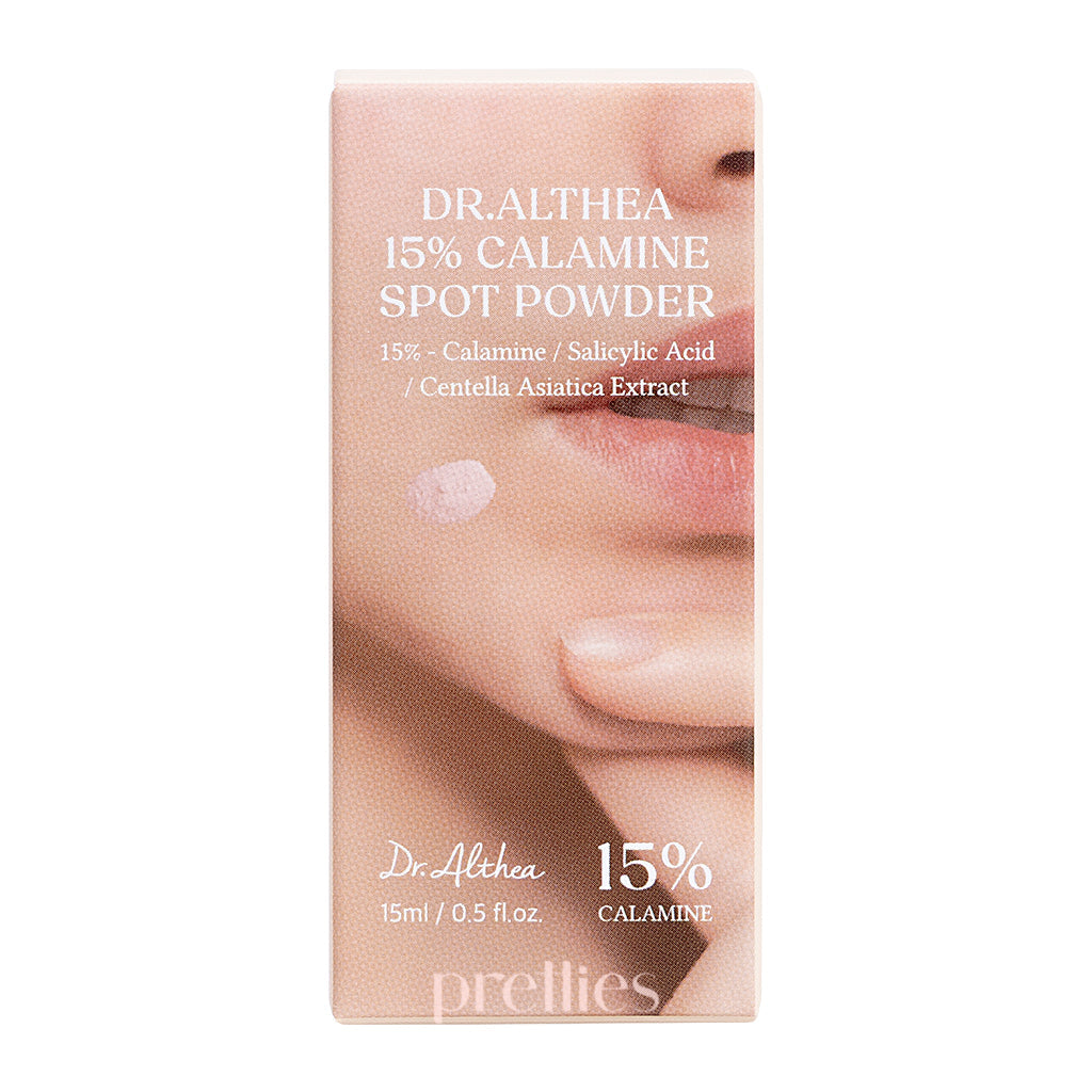 Dr.Althea 15% Calamine Spot Powder 15ml - Soothing Acne Treatment for Oily & Sensitive Skin | Perfect for Blemish Control & Skin Calming | Use for Face, Body & Post-Shaving Irritation
