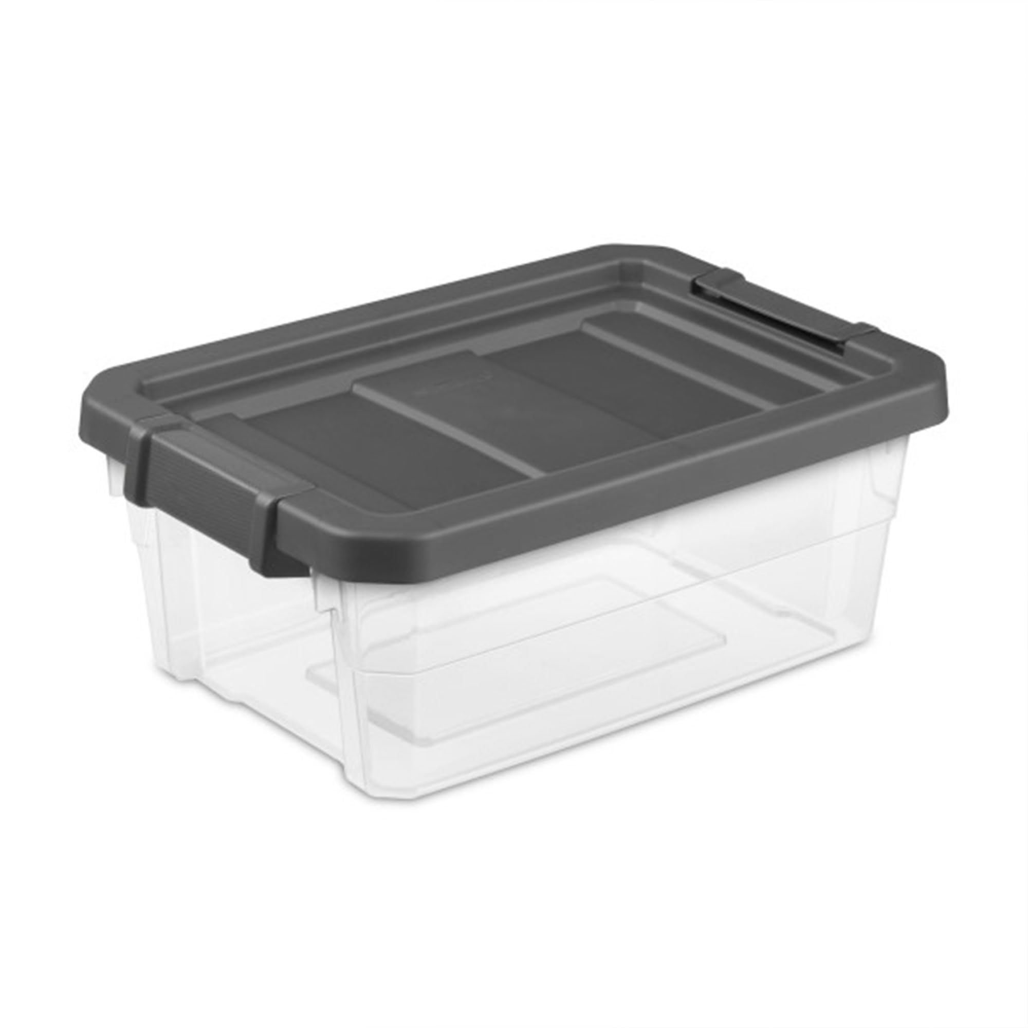 Sterilite 24-Pack 16 Quart Clear Plastic Storage Bins with Secure Latching Lids | Modular Stackable Organizer Boxes for Home, Office & Garage Organization | Perfect for Closet, Pantry & Toy Storage