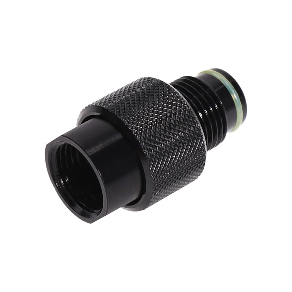ON/OFF ASA Adaptor G1/2-14 Thread Saver - CO2/Compressed Air Pin Valve Depressor Adapter (Black) - Perfect for Paintball, Homebrewing & Air Tool Applications