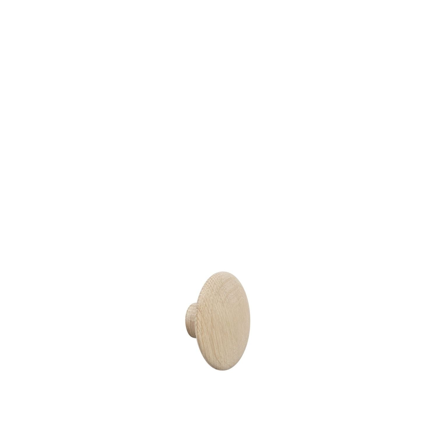 MUUTO The Dots Wall Hook & Door Knob - Natural Oak Wooden Hanger for Coats, Hats & Bags - Perfect for Entryway, Bedroom & Bathroom Organization