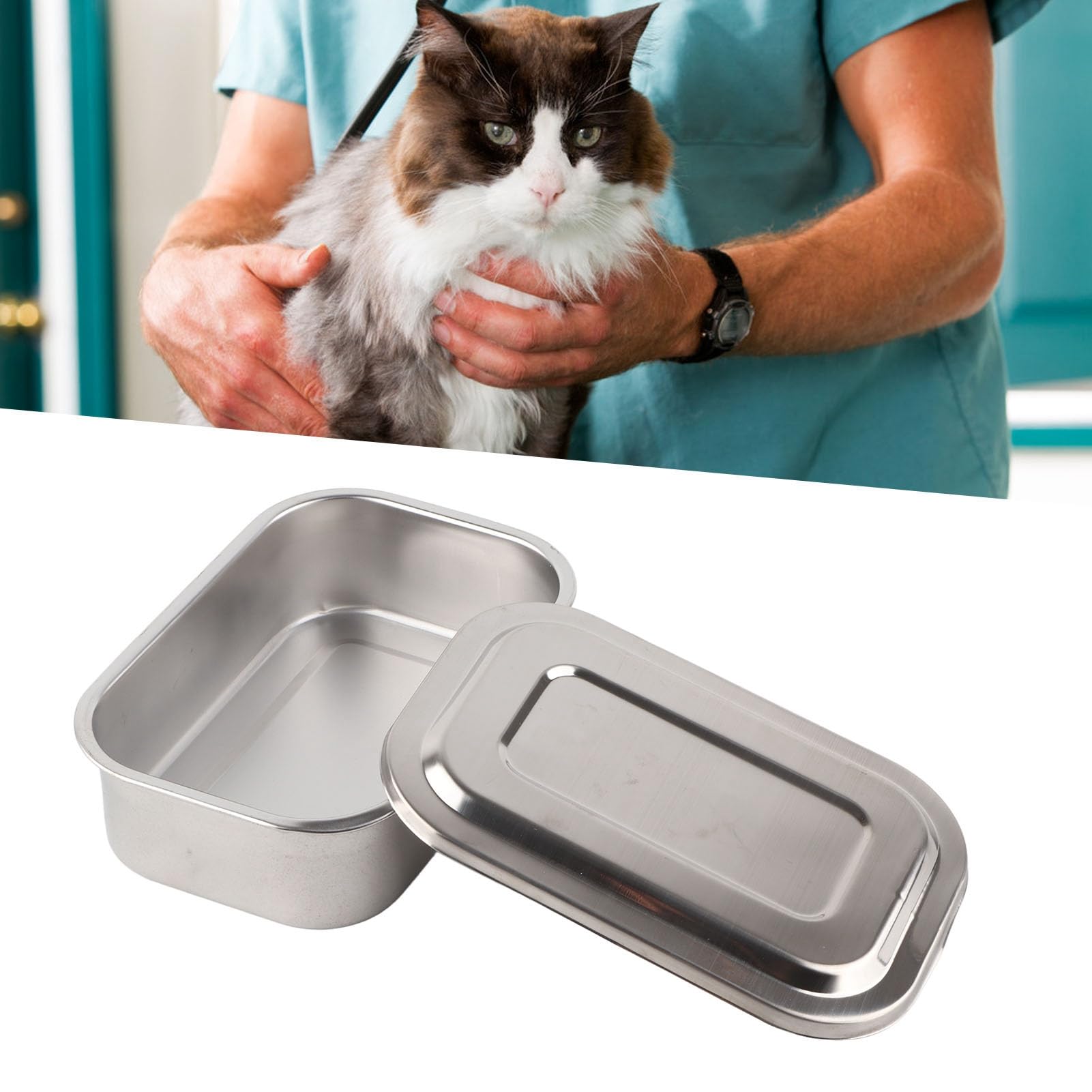 Premium Stainless Steel Needle Storage Box - Multi-Purpose Organizer for Kitchen, Acupuncture & Veterinary Supplies | Durable Medical Equipment for Home Clinics & Professional Use