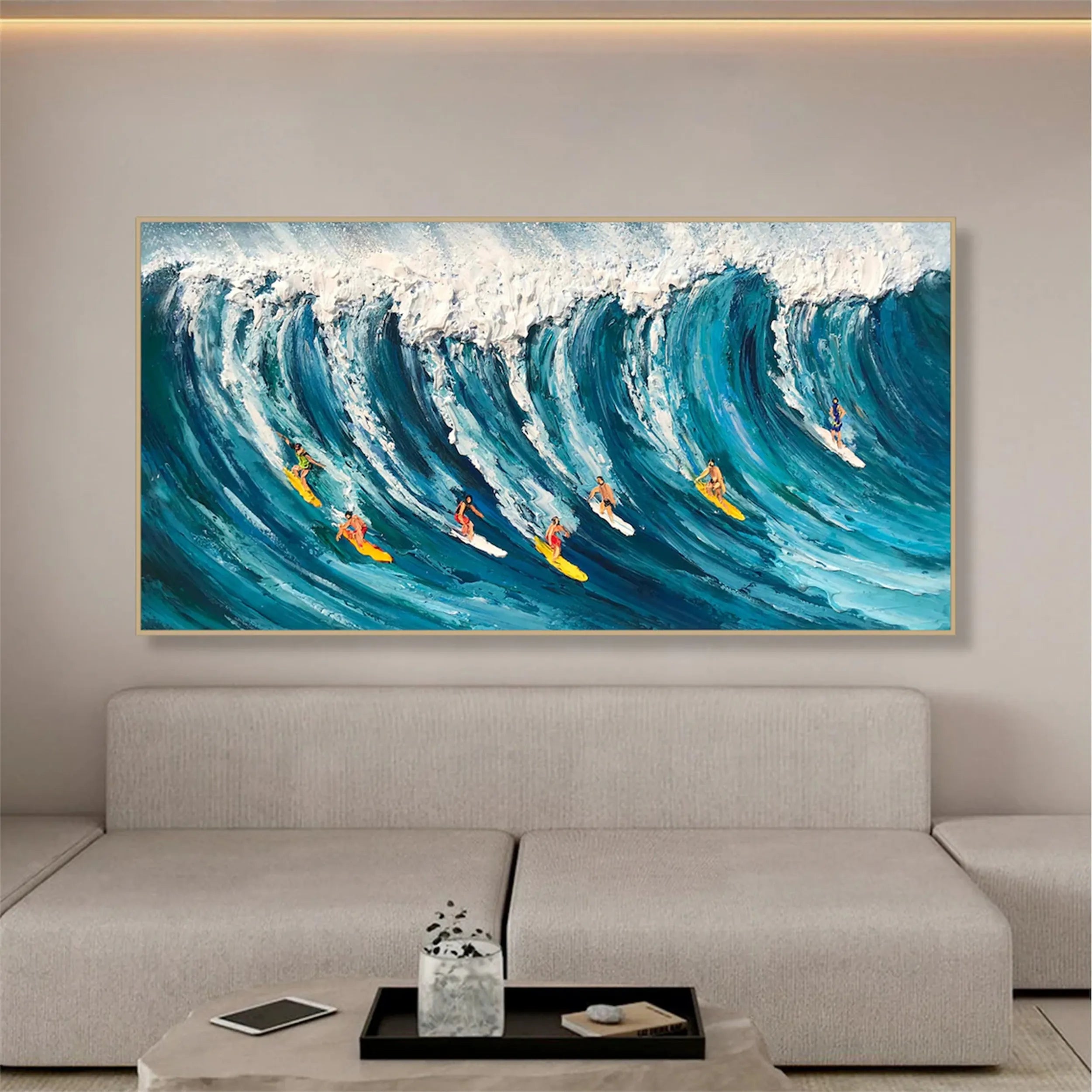 Ocean and Sky Painting #OS122 - Stunning Seascape Wall Art for Home & Office Decor - Perfect for Living Room, Bedroom, or Office Spaces