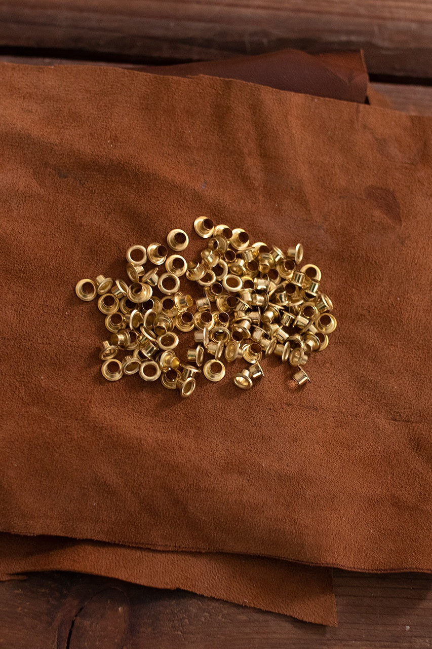 4.4mm Eyelet Shaft - 3.7mm Length, 7.5mm U-Shape - Durable Iron/Brass Metal Fastener for Leather Craft, DIY Projects & Shoe Repair