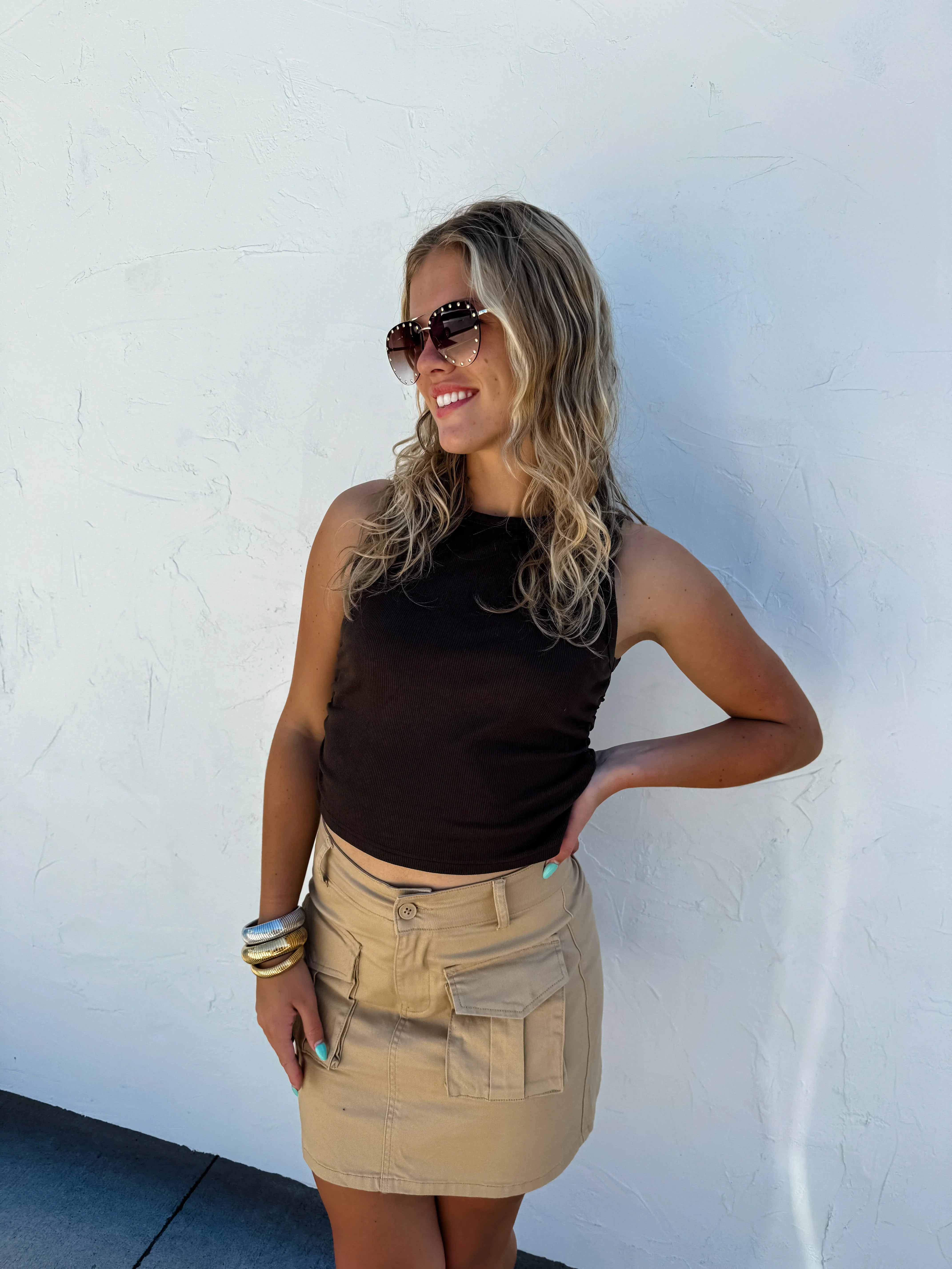 PREORDER: Carly Cargo Skirt - Women's Fashion Utility Skirt with Pockets in Multiple Colors | Perfect for Outdoor Adventures, Travel & Casual Wear