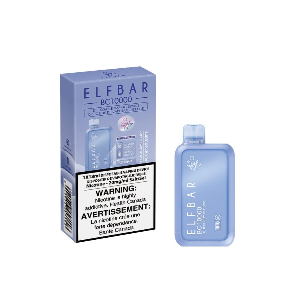 Blueberry Cloudz Elf Bar BC10000 Disposable Vape - 10000 Puffs, Rechargeable, 5% Nicotine, 10 Flavors - Perfect for Travel, Parties & Relaxation