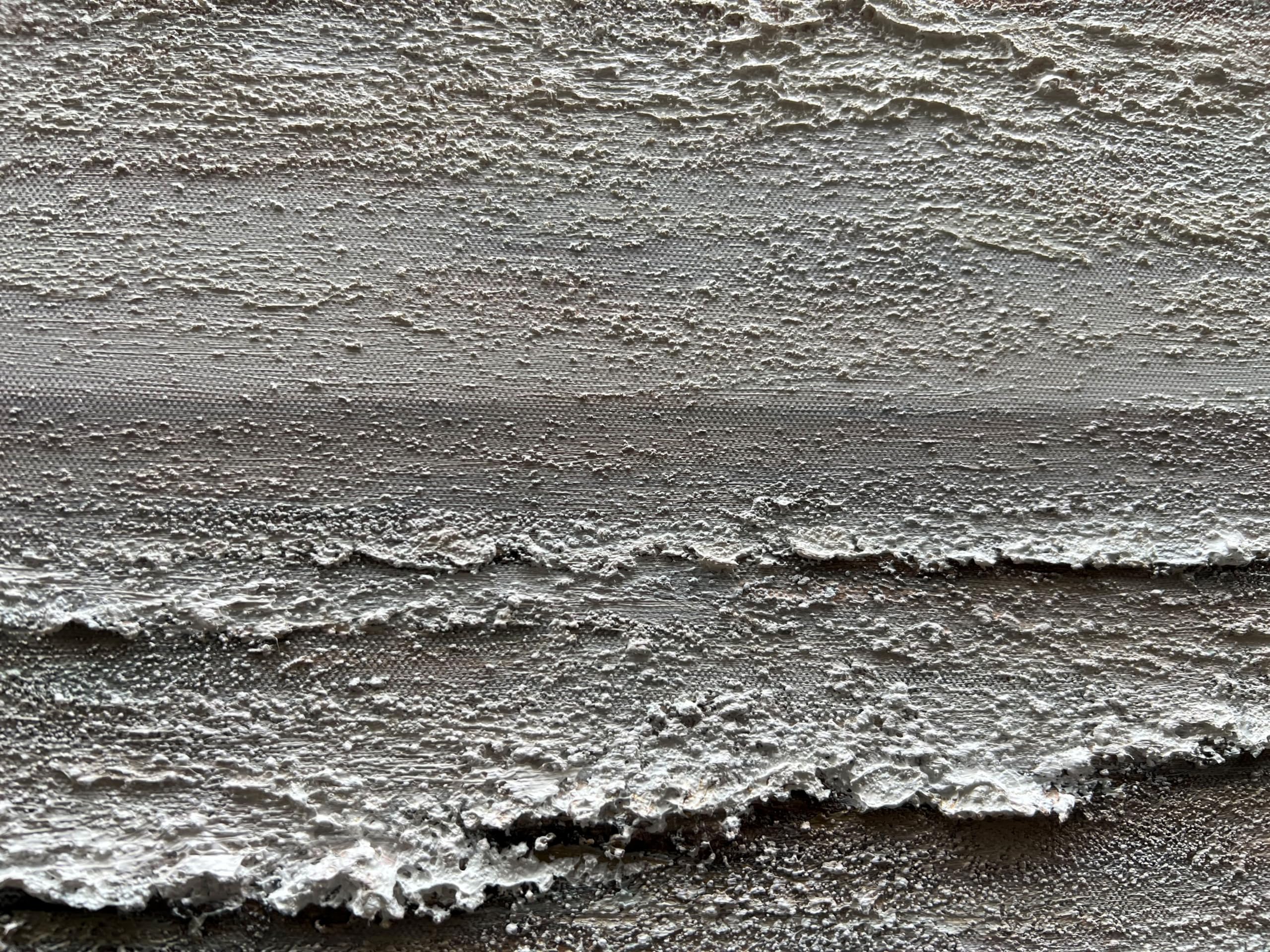 Hand-Painted Yellow and White Ocean Beach Abstract Oil Painting - Modern Canvas Wall Art for Living Room Decor - 24x48 Inches - Perfect for Coastal, Beach House or Contemporary Home Decor