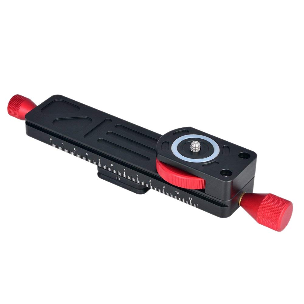 HCLZOE All Metal Worm Drive Macro Rail with Fine Focus - Arca/Lever Clamp Compatible for Precision Photography & Macro Shooting