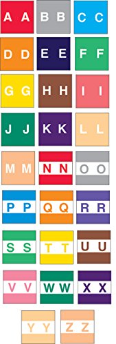 Large Color Code Alpha Labels 1-7/8