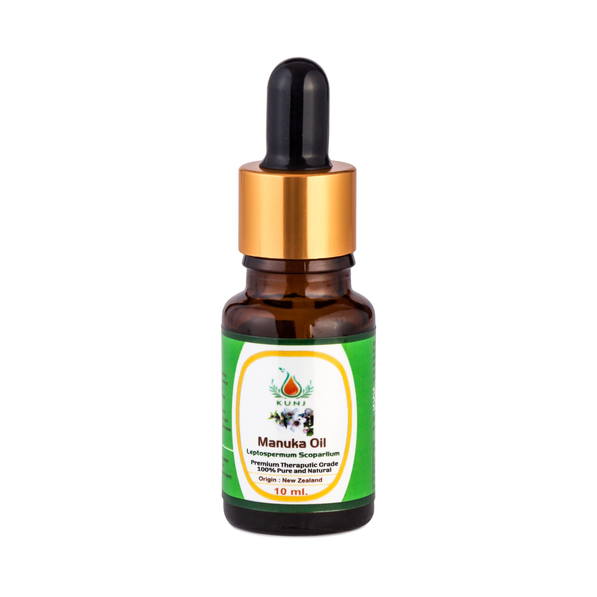 100% Pure Manuka Oil (Leptospermum scoparium) - Undiluted Therapeutic Grade for Skin Care, Hair Growth & Aromatherapy | Steam Distilled Natural Essential Oil | Helps with Oily Skin, Brittle Nails & Diffuser Blends | 10ml Bottle | Perfect for DIY Beauty, Massage & Home Spa Relaxation