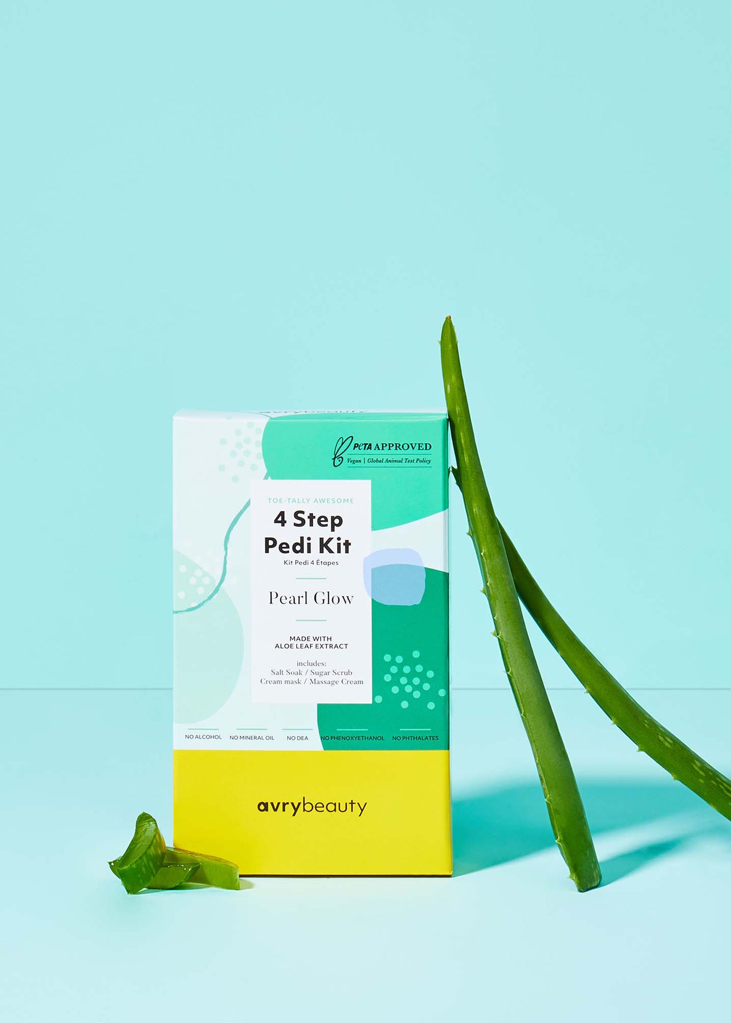 Avry Beauty 4 Step Pedicure Kit - Exfoliate, Moisturize & Soften Feet - Perfect for At-Home Spa, Travel & Gift Giving