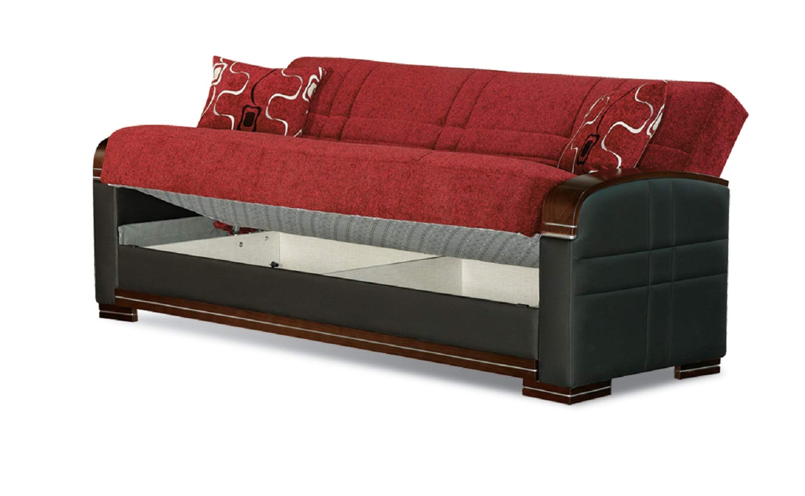 BEYAN Indiana Modern Upholstered Convertible Sofa Bed - 3-in-1 Sleeper Sofa with Storage for Small Spaces, Living Room, Guest Room & Apartment - Comfortable Futon Couch with Removable Cushions