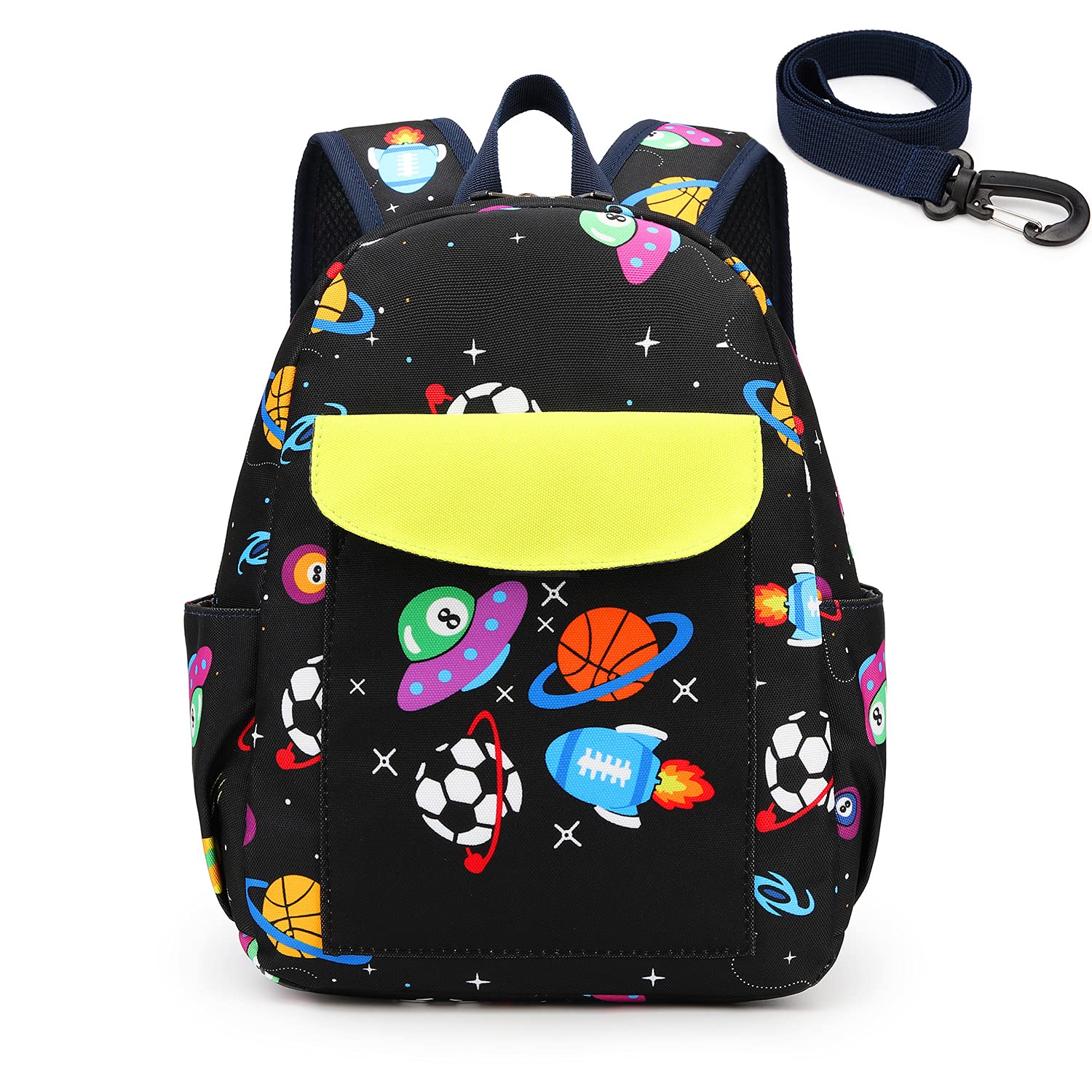 **Willikiva Cute Zoo Little 2D Backpack for Kids - Waterproof Toddler Backpack with Safety Harness Leash (Football Design) - Perfect for Preschool, Daycare & Travel**