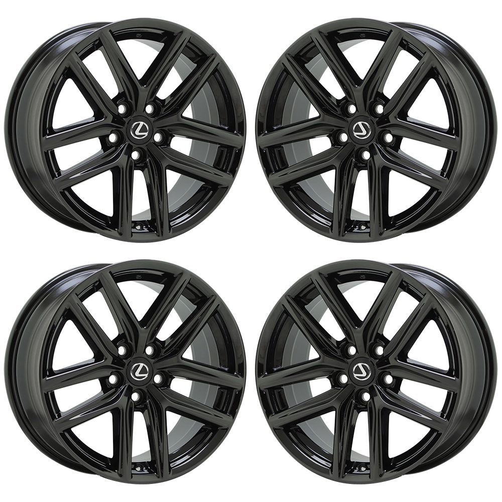 Lexus IS200 IS250 IS300 IS350 F Sport Black OEM Factory Wheels Set 74292 74293 - Perfect for Performance Upgrades & Luxury Car Customization