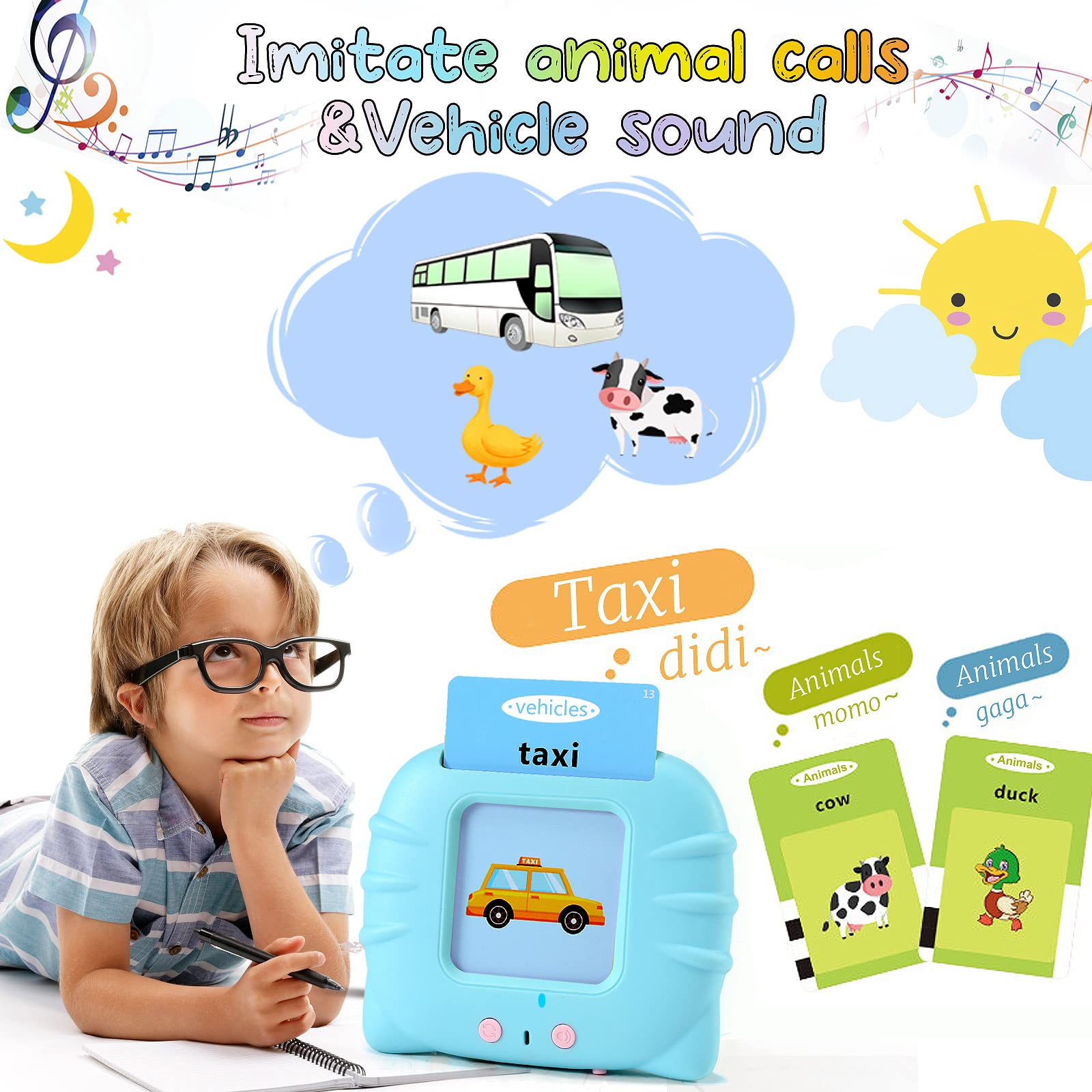 Toddler Learning Toys for 2-6 Year Olds - 224 Sight Words Flash Cards for Speech Therapy & Autism - Perfect for Preschool Education & Birthday Gifts