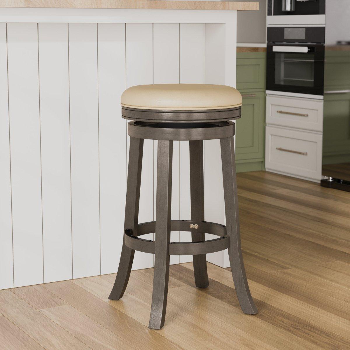 Premium Backless Fabric Swivel Stool - 24