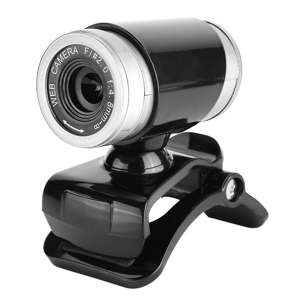 Ciciglow 12MP HD Webcam with Microphone, 360 Degree Rotatable USB Clip-On Web Camera for Laptop & Desktop (Black+Silver) - Perfect for Video Conferencing, Online Classes & Live Streaming