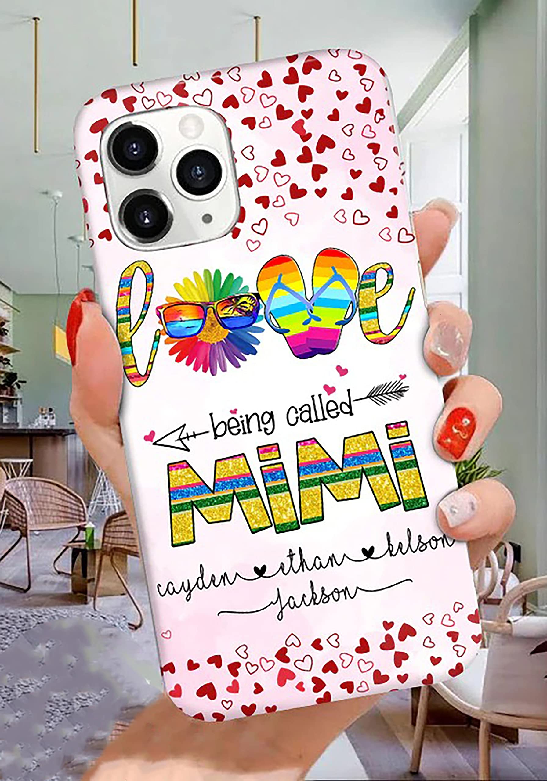 Custom 'Love Being Called Mimi' Summer Phone Case for Women - Personalized Birthday Gift for Grandma - Perfect for Beach Trips & Family Gatherings
