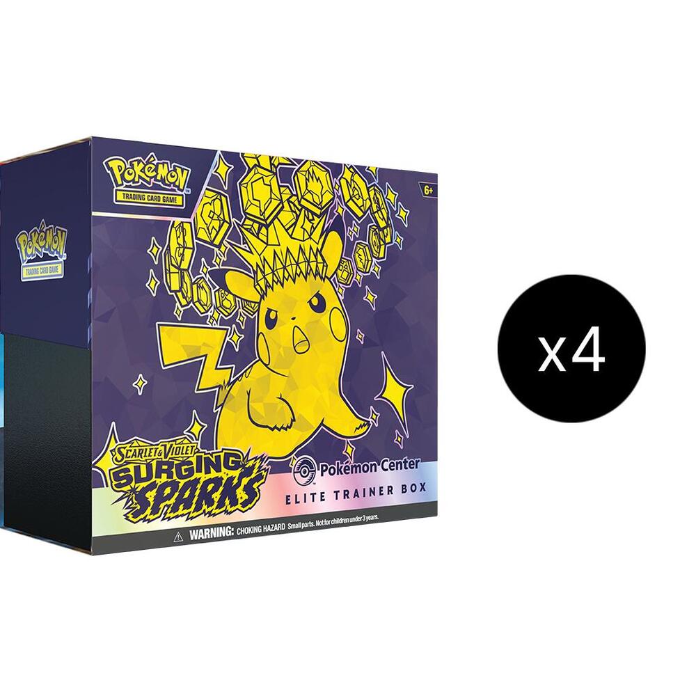Pokemon Elite Trainer Box - Surging Sparks (Pokemon Center Exclusive) | Sealed Collectible Case | Perfect for Trading Card Game Players & Collectors