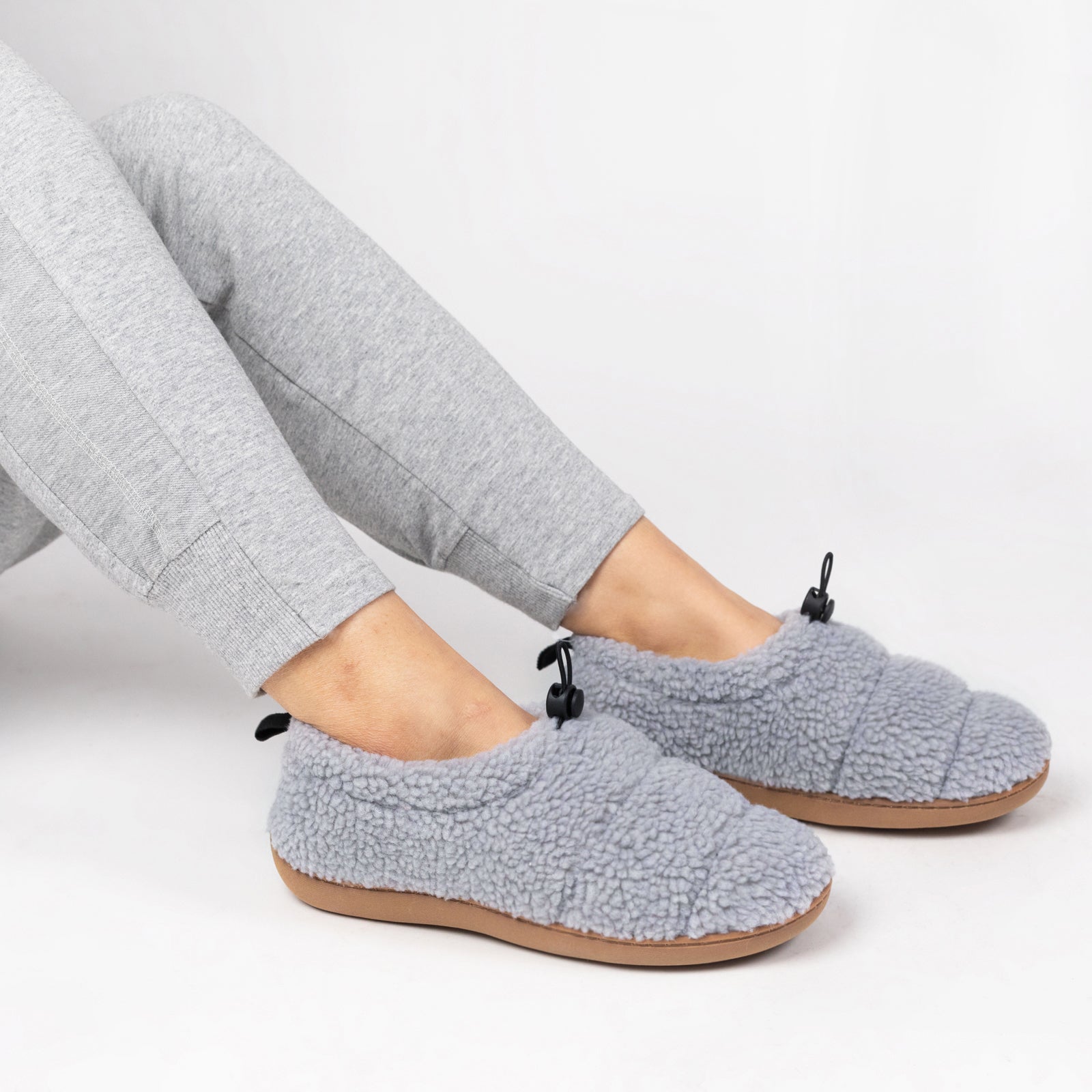 Women's Adjustable Drawstring Camper Moc Slippers - Cozy Indoor/Outdoor House Shoes for Relaxing at Home or Quick Errands