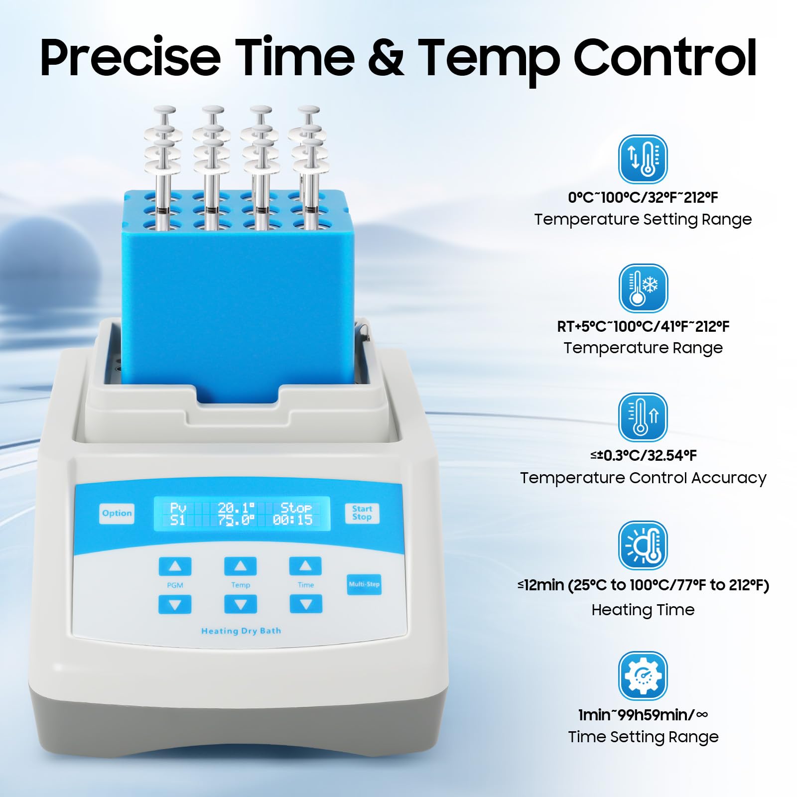 Portable PRP PPP Gel Heating Machine - 110V Digital Display Bio Filler Gel Maker with Auto Start, 12x5ml Capacity for Sample Storage & Chemical Reactions | Perfect for Medical Labs, Beauty Salons & Research Facilities