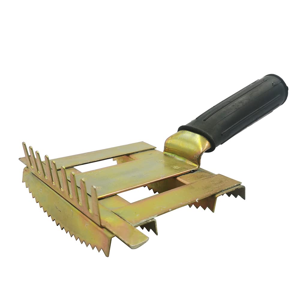 Premium Metal Livestock Shedding Comb - Heavy Duty Cattle Grooming Brush for Horses, Cows, Sheep & Bulls - 7.87