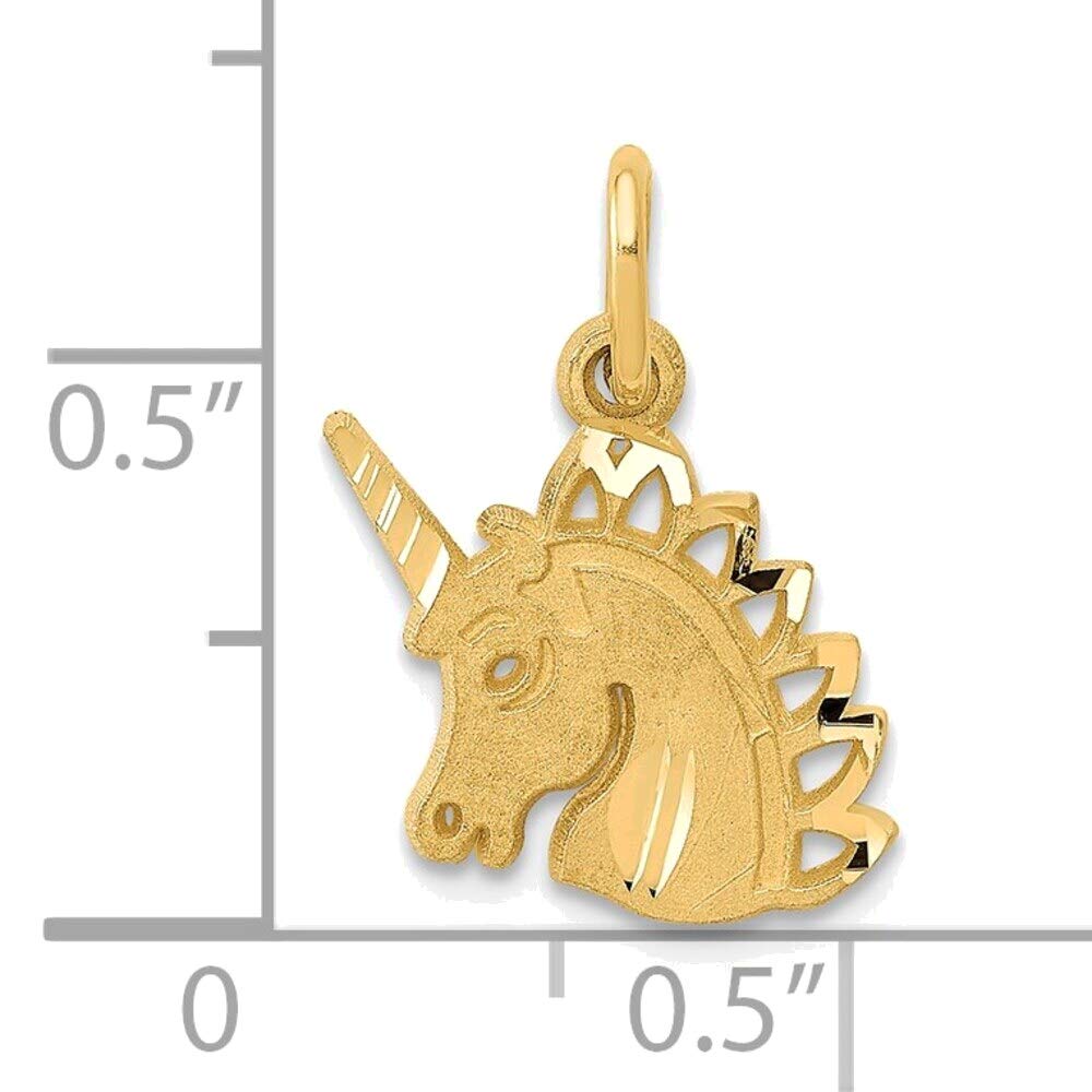 14K Yellow Gold Unicorn Charm Jewelry for Gifts & Parties