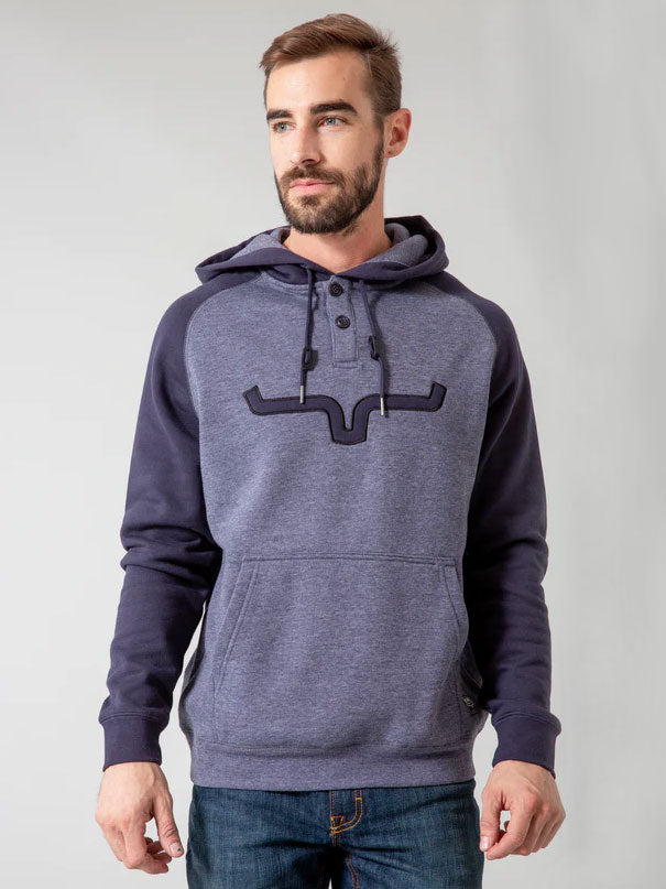 Kimes Ranch BLAZE 2 Men's Hoodie - Navy Blue Pullover Sweatshirt for Casual Wear & Outdoor Activities
