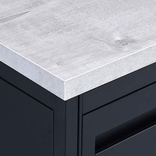 Premium NBF Carbon Compact Single Pedestal Executive Office Desk - 48