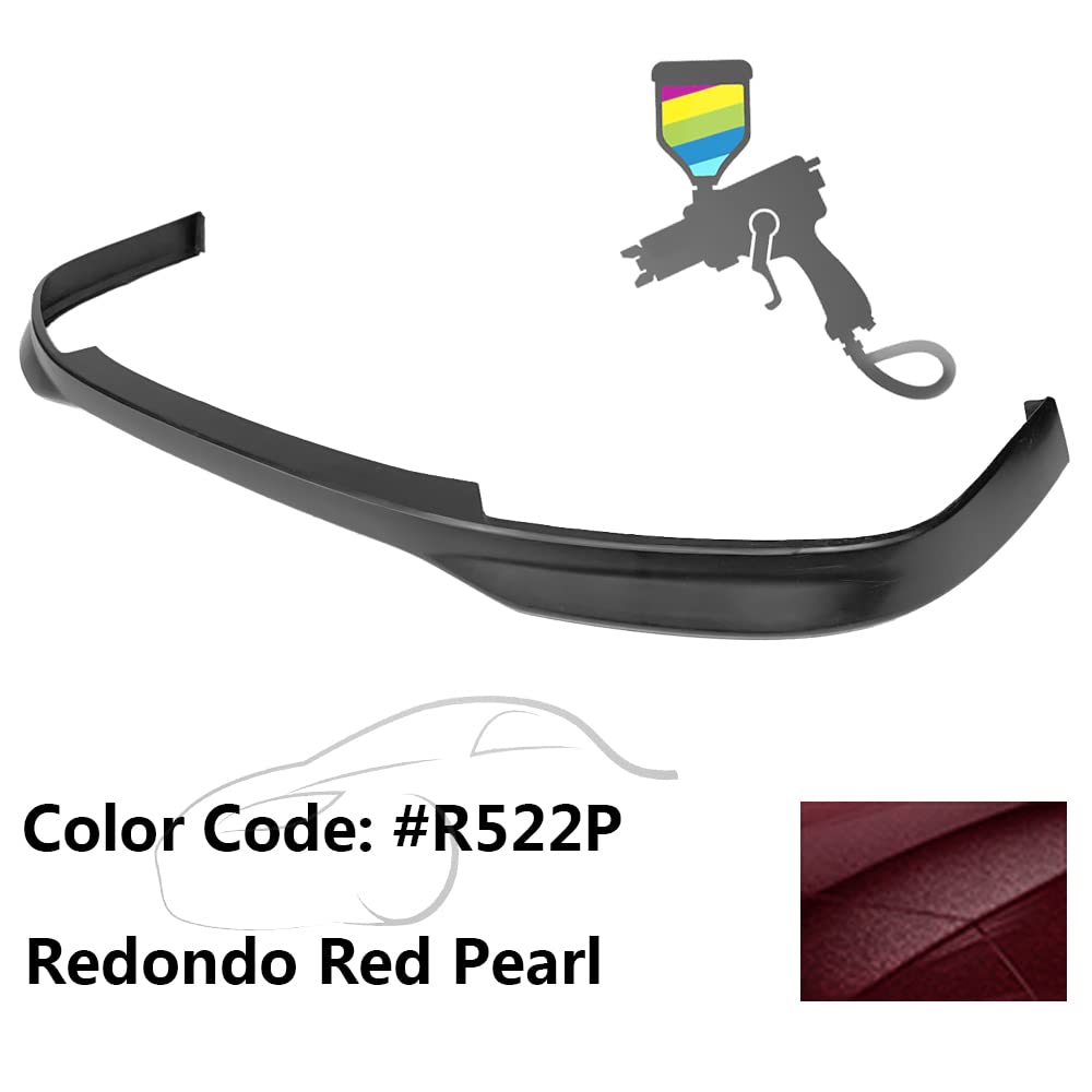 IKON MOTORSPORTS Front Bumper Lip Spoiler for 2003-2005 Honda Accord Sedan 4-Door - Painted R522P Redondo Red Pearl PP Air Chin Diffuser | Aggressive Styling & Improved Aerodynamics | Perfect for Car Enthusiasts & Street Racing
